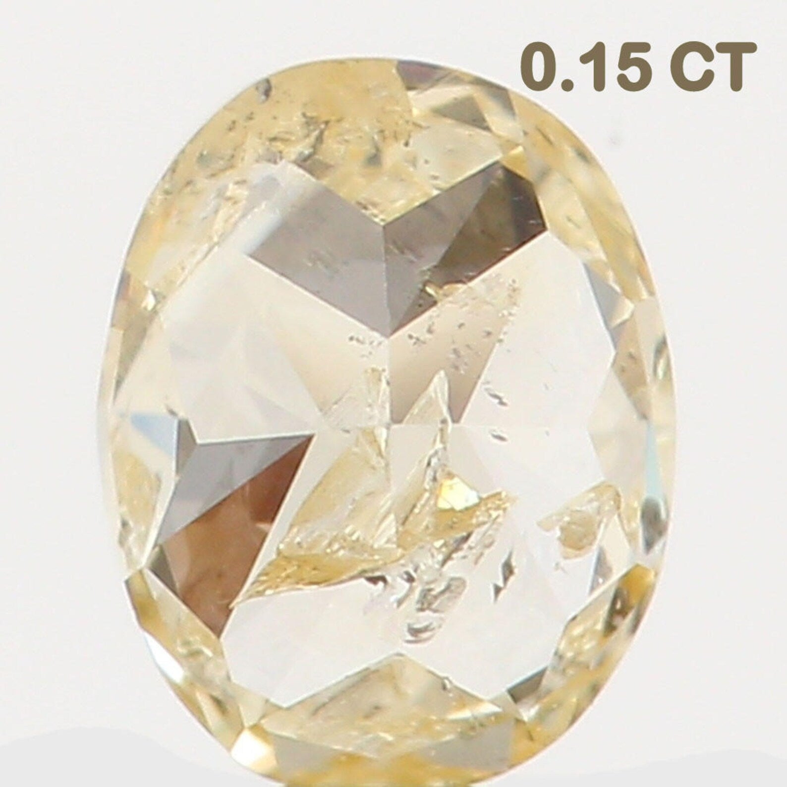 0.15 Ct Natural Loose Diamond Oval Light Yellow Color I1 Clarity 3.60 MM N7253