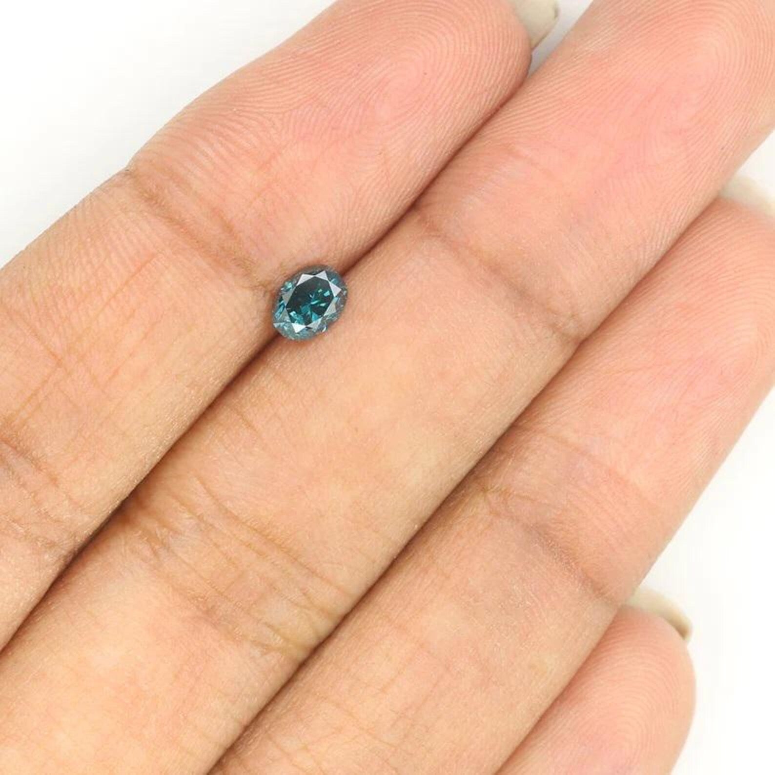 0.37 CT Natural Loose Oval Shape Diamond Blue Color Oval Diamond 4.95 MM Natural Loose Diamond Blue Color Oval Brilliant Cut Diamond NQ1391
