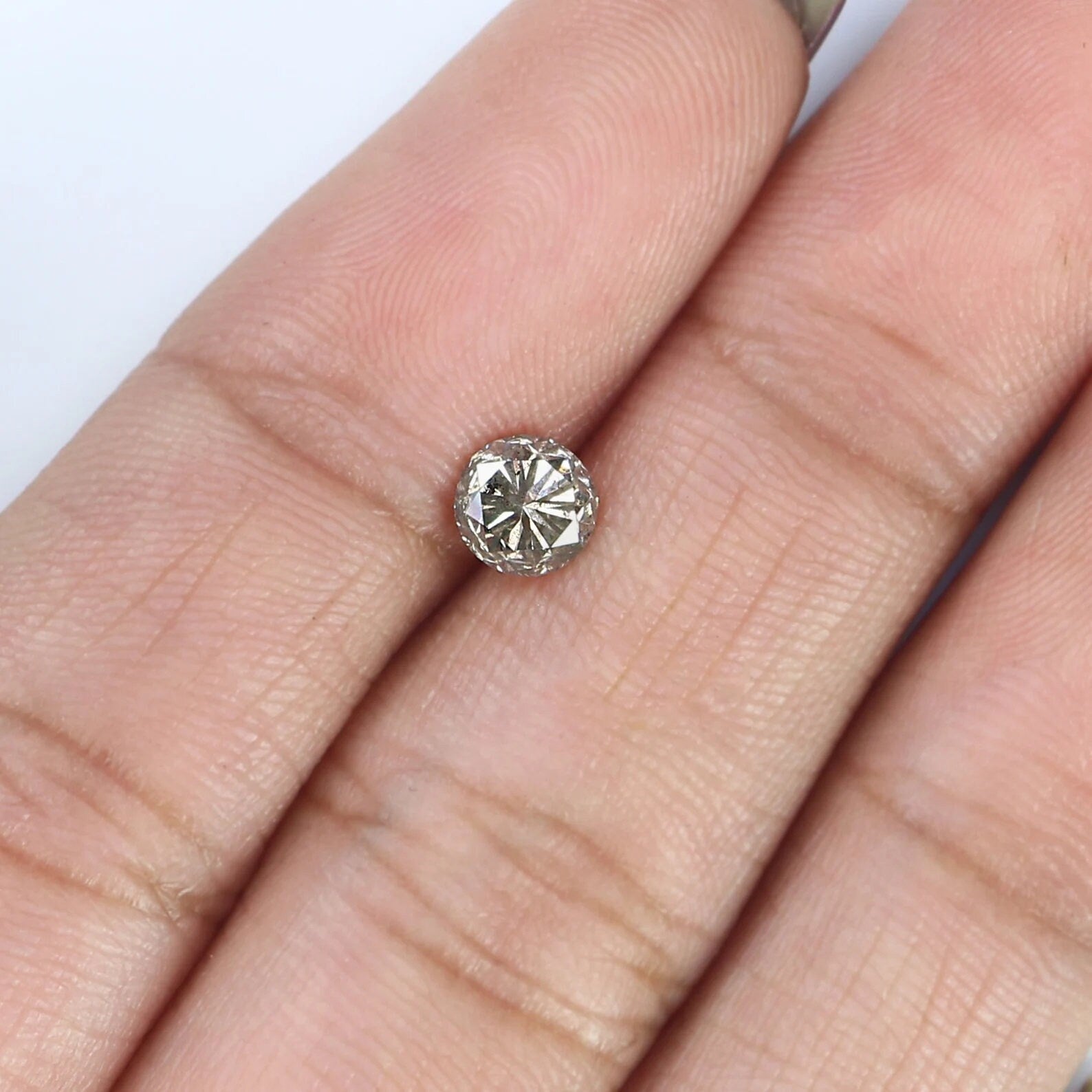 0.54 CT Natural Loose Round Cut Diamond Light Brown Color Round Cut Diamond 4.85 MM Natural Loose Diamond Round Brilliant Cut Diamond NQ268