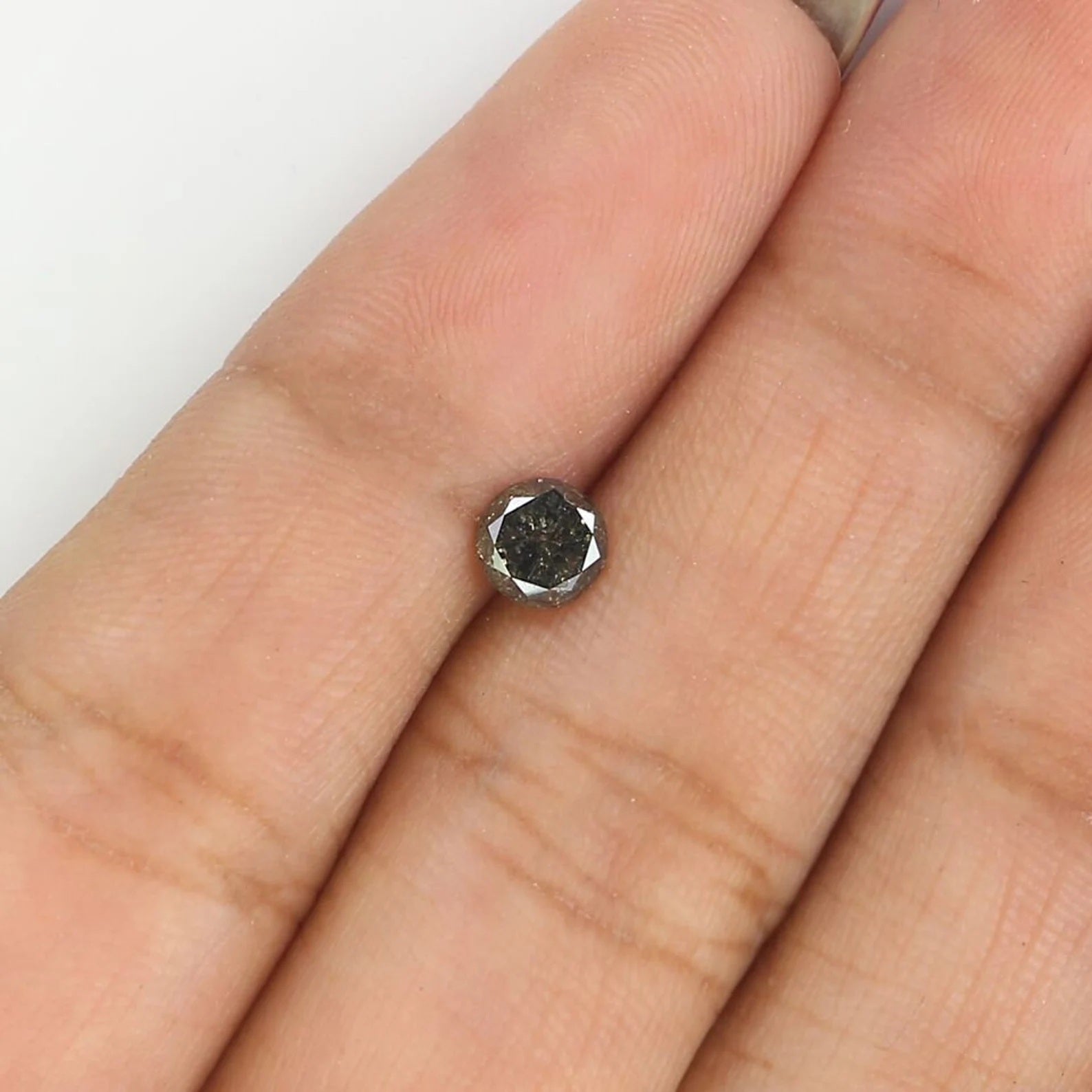 0.44 CT Natural Loose Round Brilliant Cut Diamond Salt And Pepper Round Cut Diamond 4.60 MM Natural Loose Diamond Round Shape Diamond NQ9485