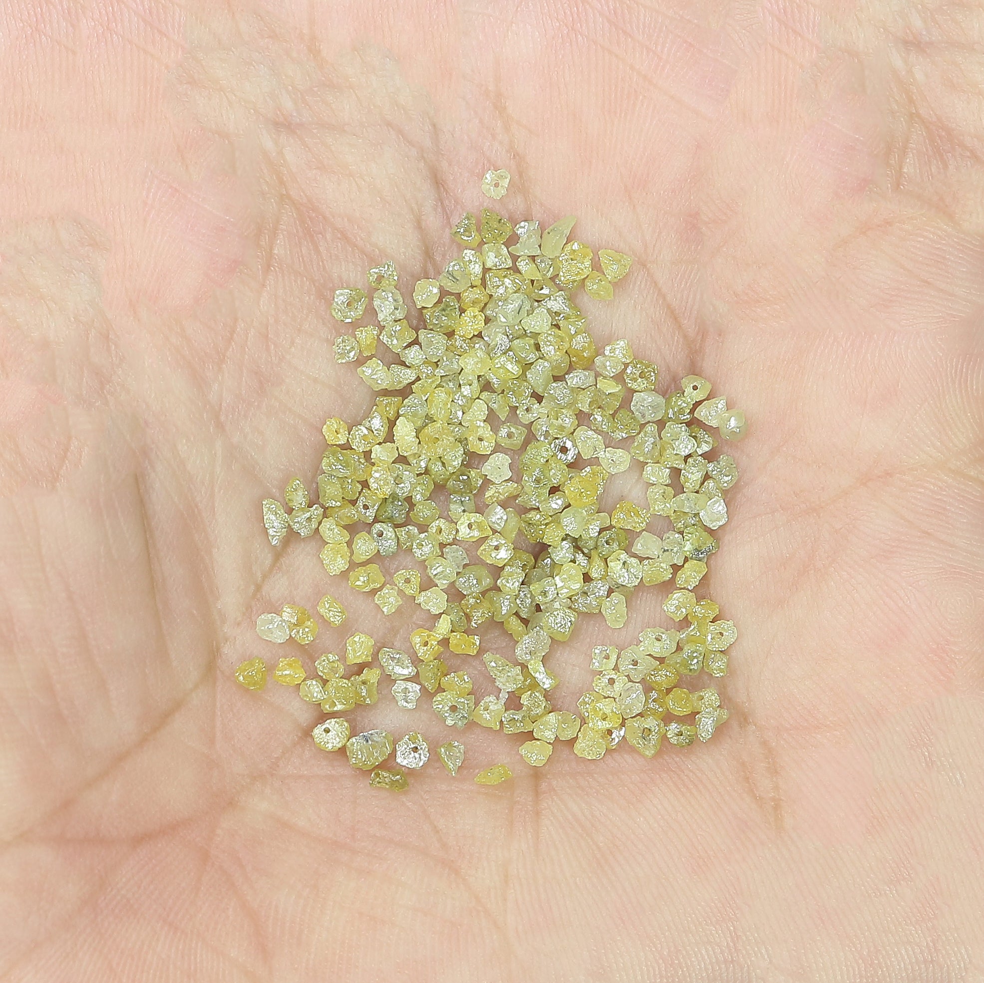 Natural Loose Rough Shape Diamond Yellow Color Rough Bead Cut Diamond 100 PCS Lot Uncut Drilled Bead Rough Irregular Cut Bead Diamond Q78