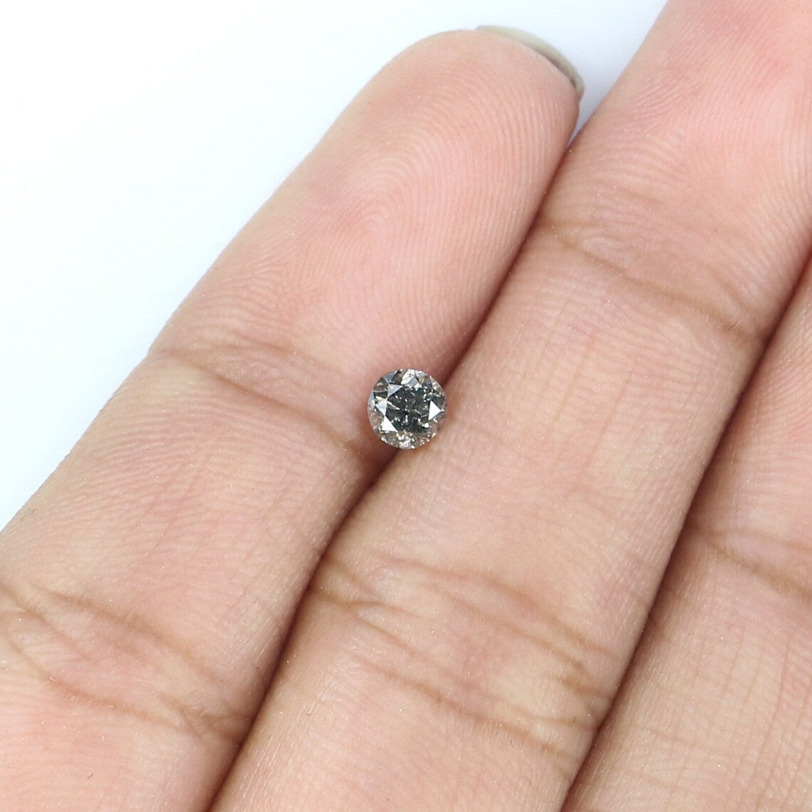 0.25 CT Natural Loose Round Brilliant Cut Diamond Salt And Pepper Diamond 3.80 MM Natural Loose Diamond Black Grey Round Cut Diamond NQ9515