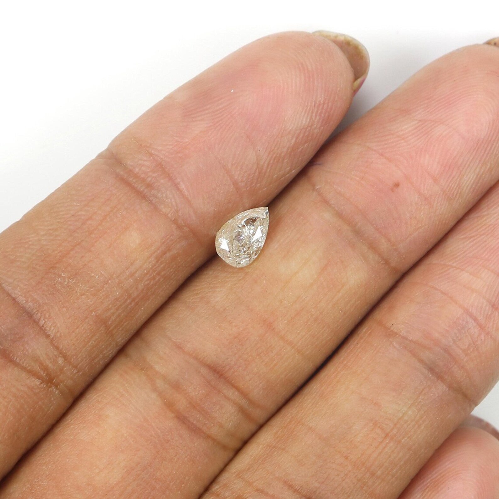 0.66 CT Natural Loose Pear Shape Diamond Yellow Color Pear Cut Diamond 6.60 MM Natural Grey Color Diamond Pear Brilliant Cut Diamond NQ7419