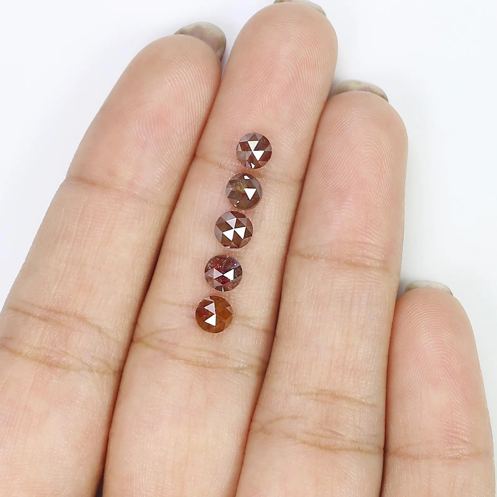 2.19 Ct Natural Loose Round Shape Diamond Brown Color Round Cut Diamond 4.30 MM Natural Diamond Brown Color Round Rose Cut Diamond NQ7627
