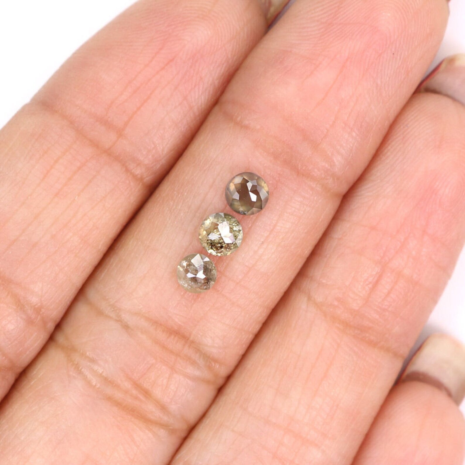0.88 CT Natural Loose Round Diamond Grey Color Rose Cut Diamond Natural Loose Diamond 3.50 MM Rose Cut Diamond Round Shape Diamond NQ7882