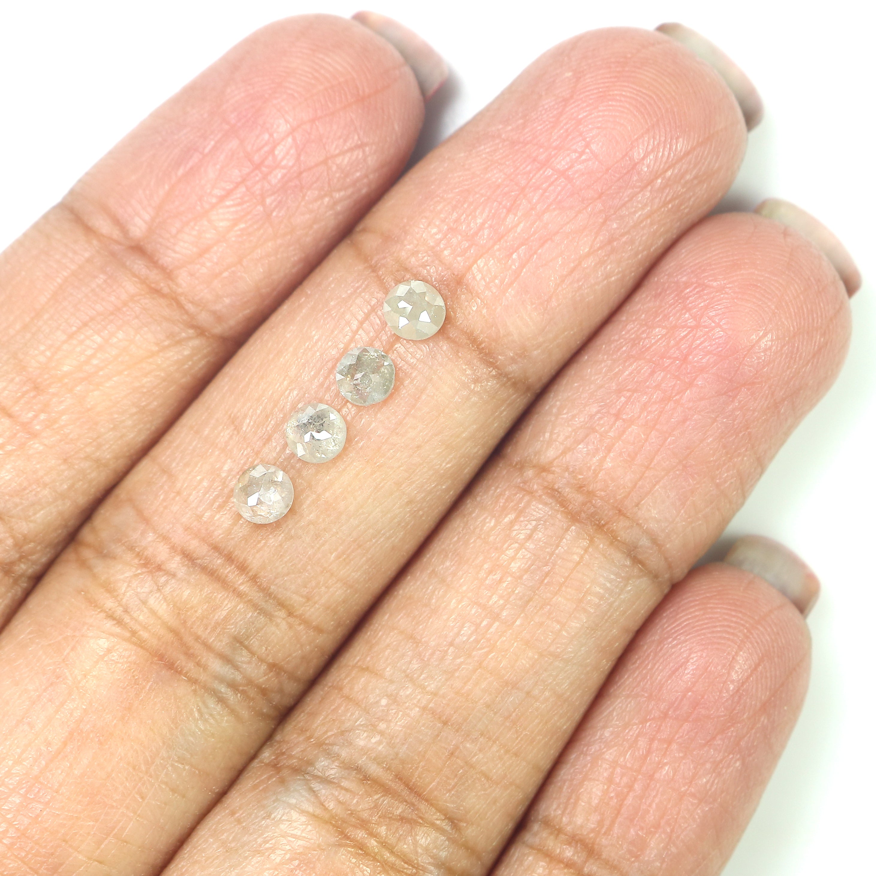 0.85 CT Natural Loose Round Rose Cut Diamond Grey Color Round Shape Diamond 3.50 MM Natural Loose Grey Color Round Rose Cut Diamond LQ6332
