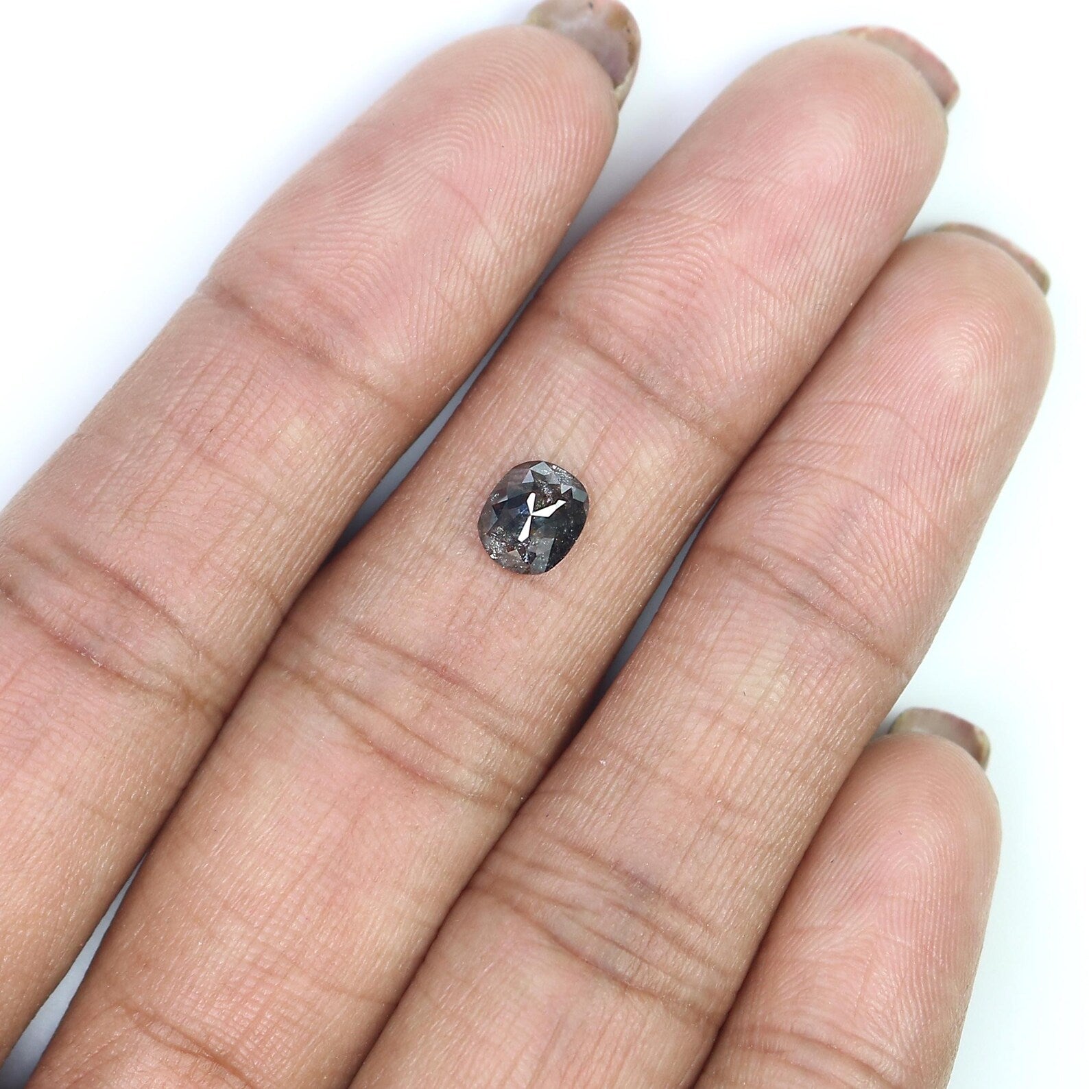 0.74 CT Natural Loose Oval Shape Diamond Black Color Oval Cut Diamond 6.20 MM Natural Loose Diamond Black Color Oval Rose Cut Diamond QN6508