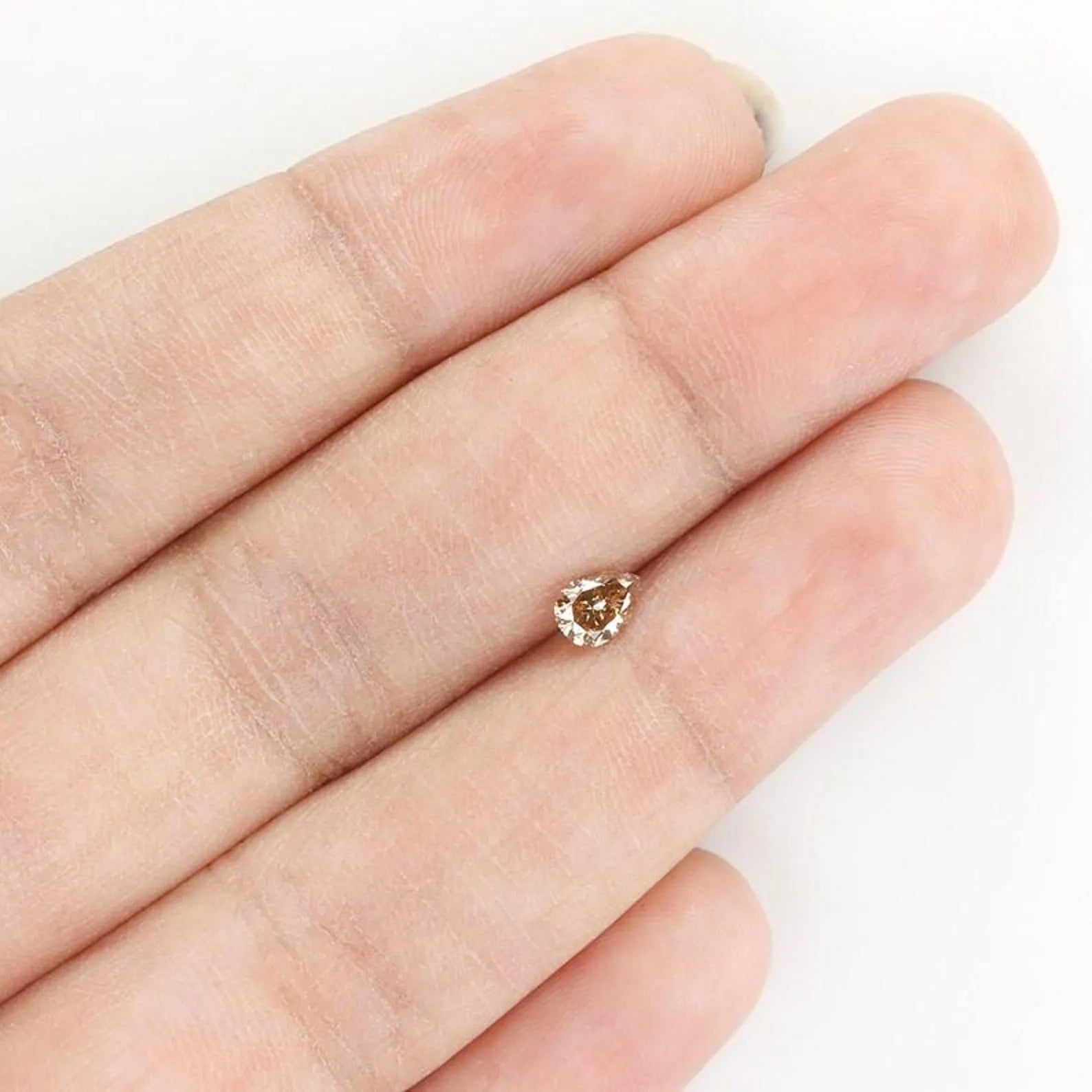 0.28 CT Natural Loose Pear Shape Diamond Brown Color Pear Cut Diamond 5.00 MM Natural Brown Color Diamond Pear Brilliant Cut Diamond NQ1085
