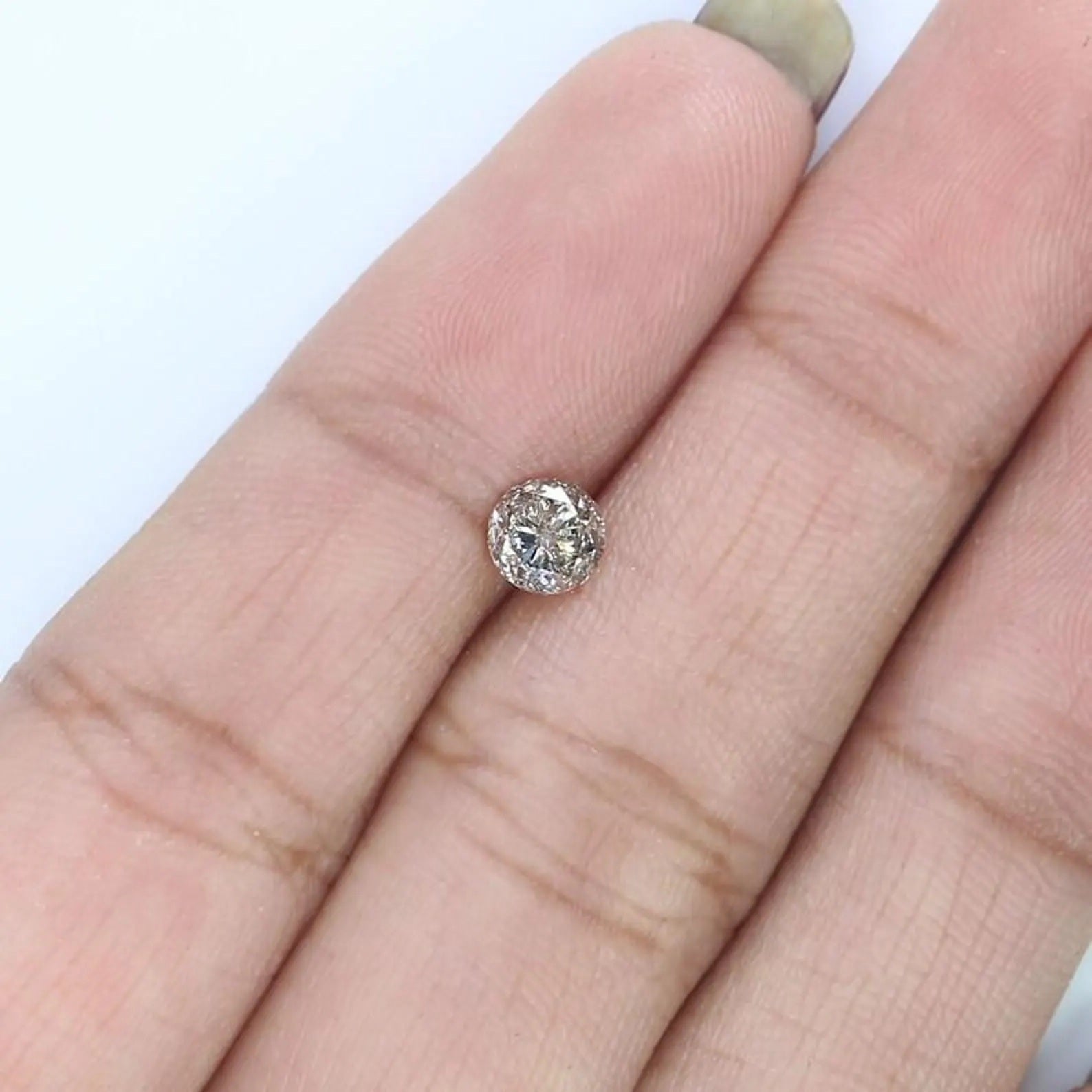 0.53 CT Natural Loose Round Shape Diamond Salt And Pepper Round Cut Diamond 4.60 MM Natural Loose Diamond Round Brilliant Cut Diamond NQ898