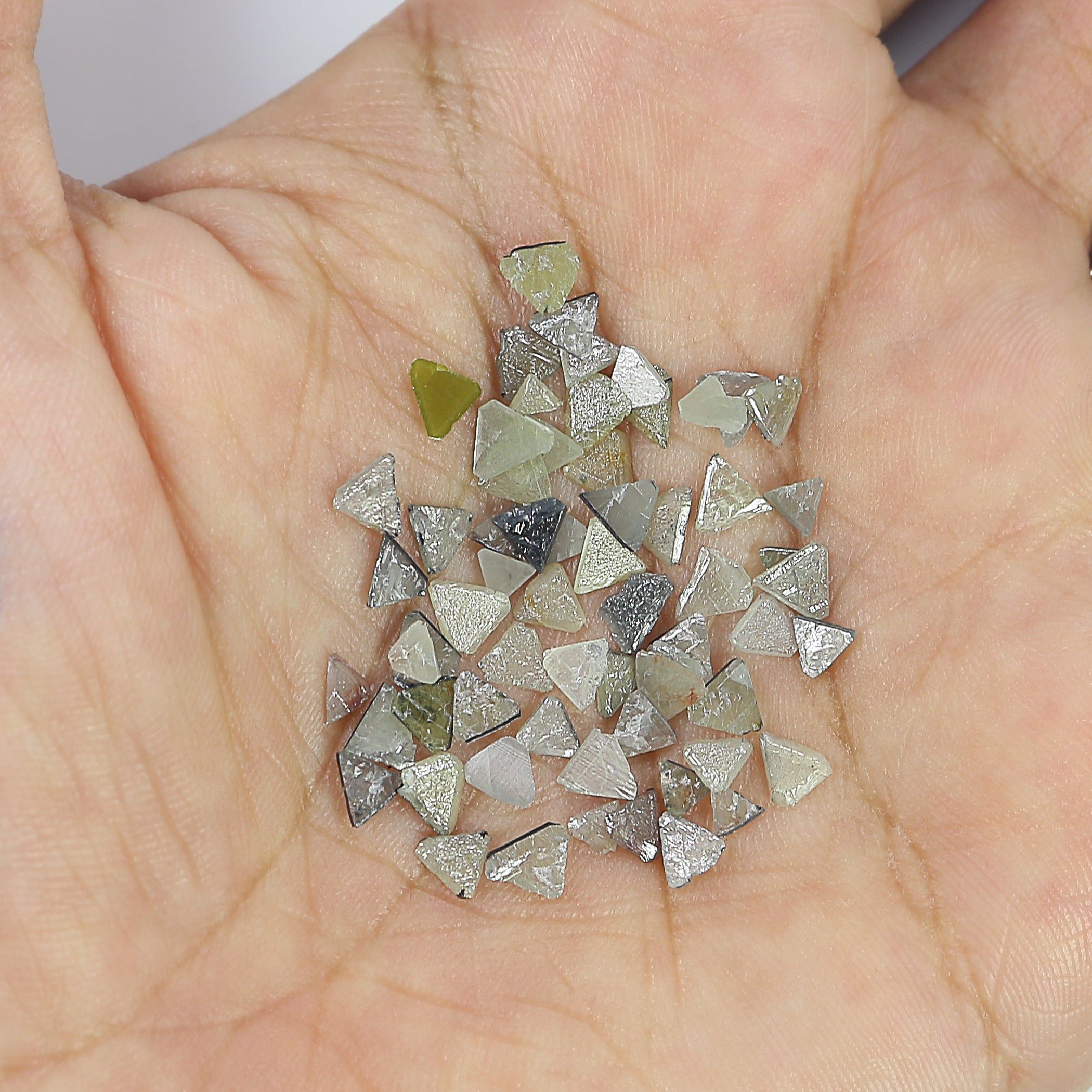 Natural Loose Rough Triangle Flat Uncut Industrial Diamond Mix Color Triangle Cut Diamond 5.00 Ct Lot Uncut Triangle Shape Diamond Q58