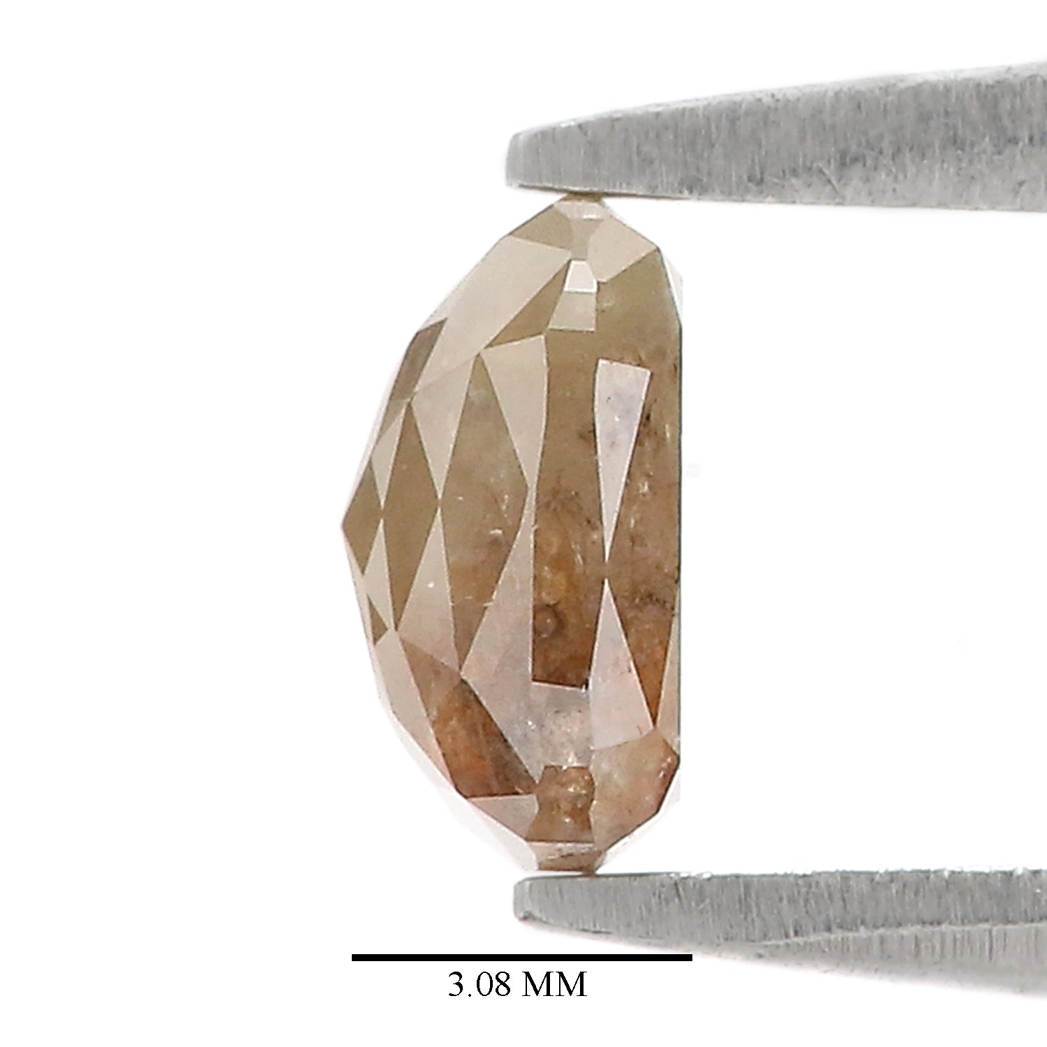 Natural Cushion Diamond 0.80 CT Loose Rose Cut Brown Stone 6.15 MM Rustic Diamond For Custom Engagement Ring L3625