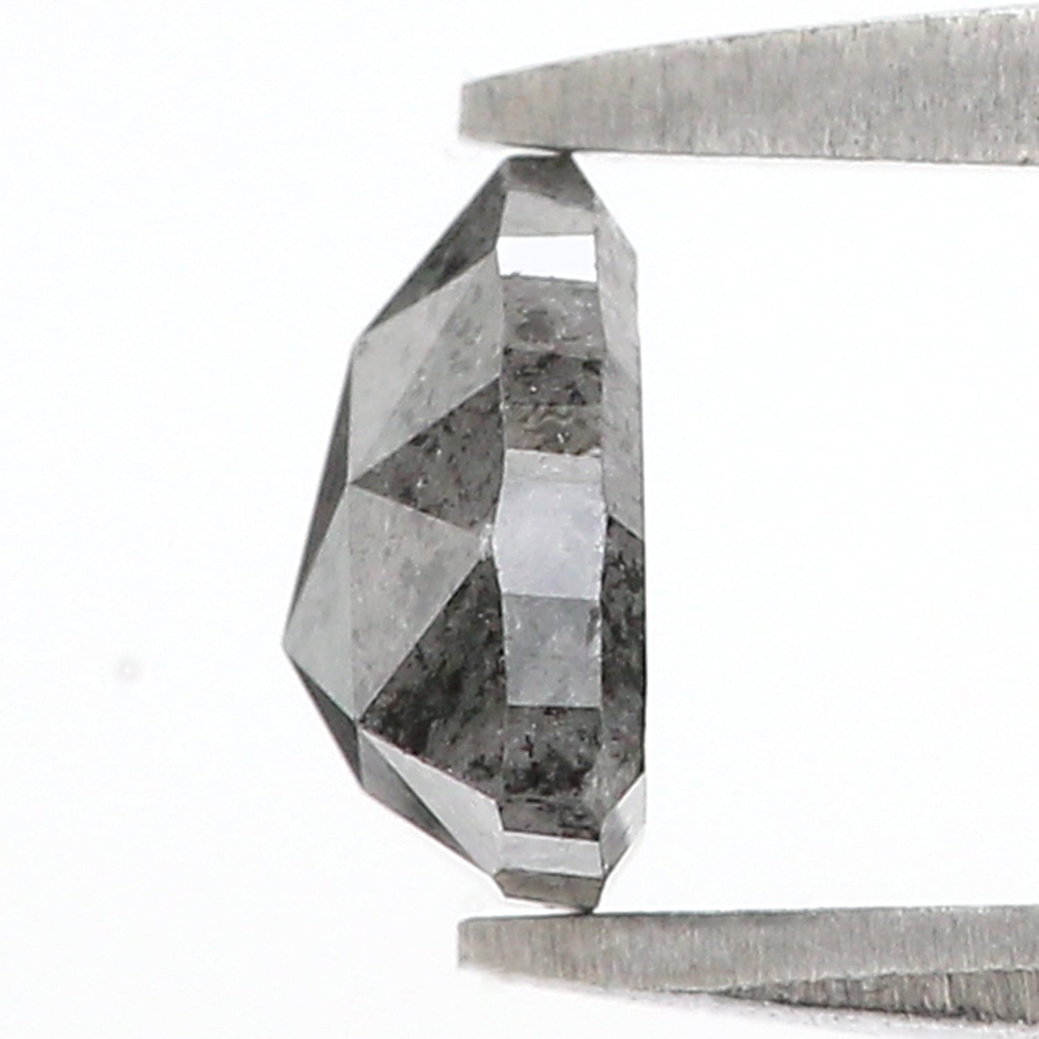 1.16 CT Natural Loose Triangle Shape Diamond Salt And Pepper Triangle Cut Diamond 6.35 MM Natural Black Grey Color Triangle Diamond L3500