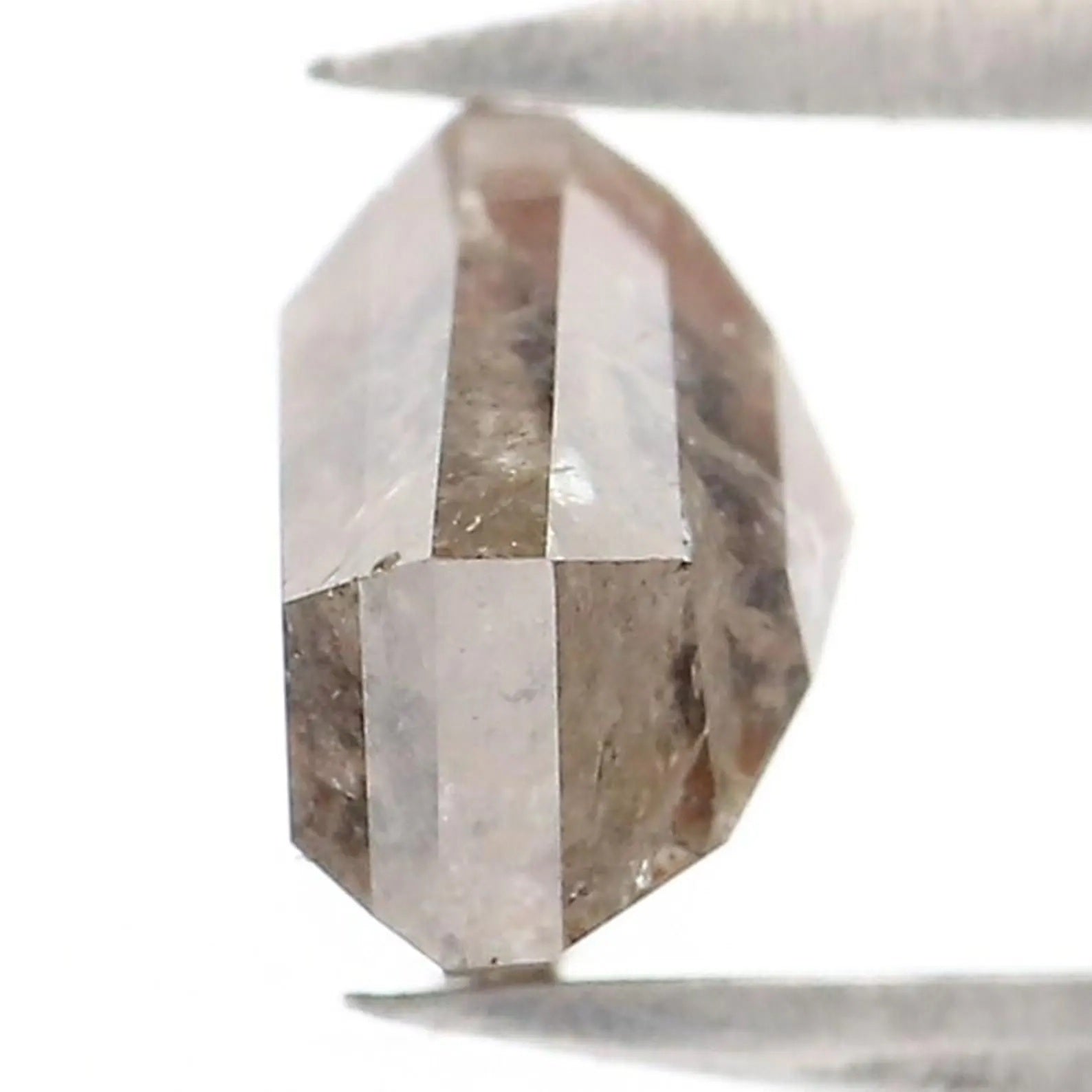 1.30 CT Natural Loose Shield Shape Diamond Grey Color Shield Cut Diamond 5.85 MM Natural Loose Brown Color Shield Rose Cut Diamond NQB7039