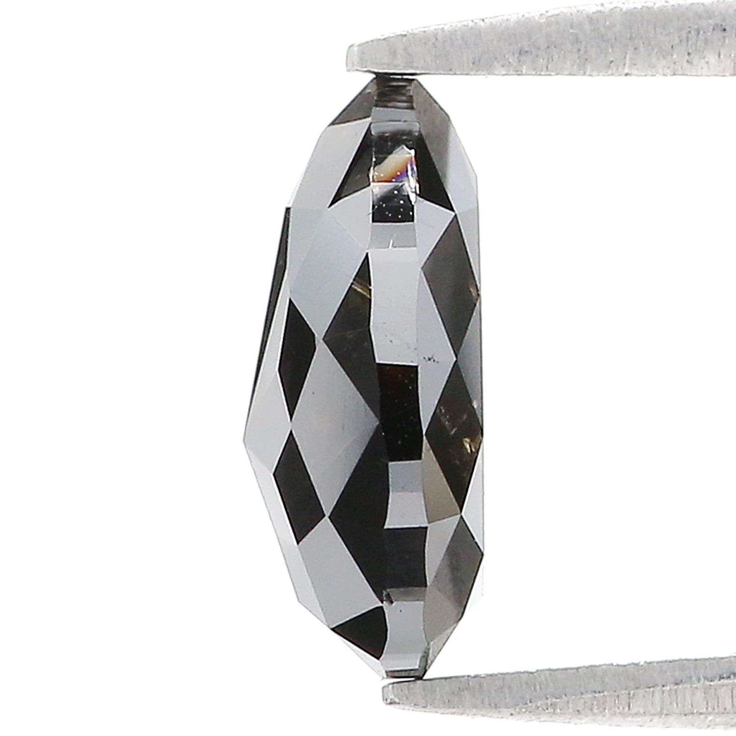 2.85 CT Natural Loose Pear Shape Diamond Black Color Pear Cut Diamond 10.70 MM Natural Black Pear Diamond Rose Cut Diamond L3404
