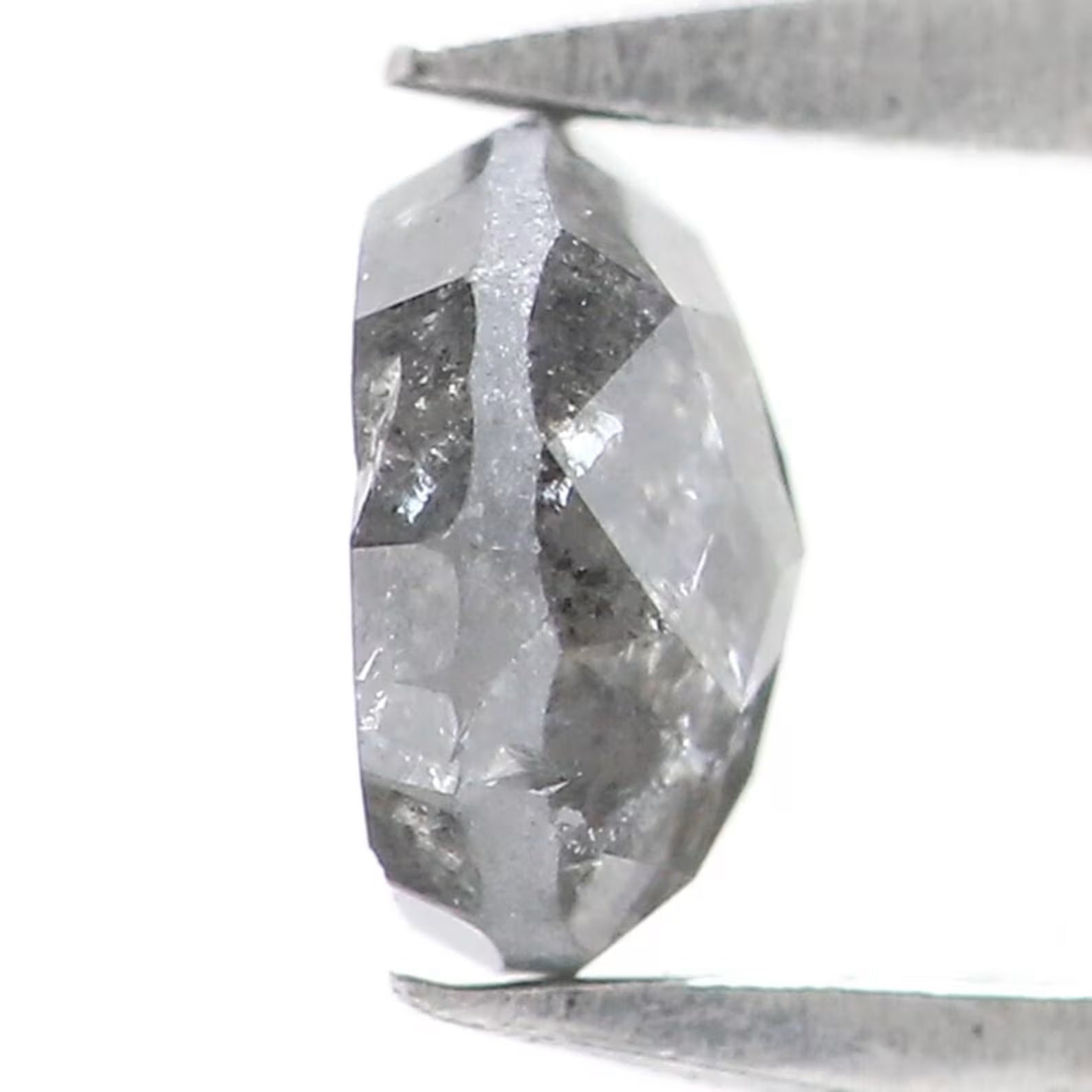 0.44 CT Natural Loose Round Shape Diamond Salt And Pepper Round Cut Diamond 4.60 MM Natural Black Grey Color Round Rose Cut Diamond NQ2310