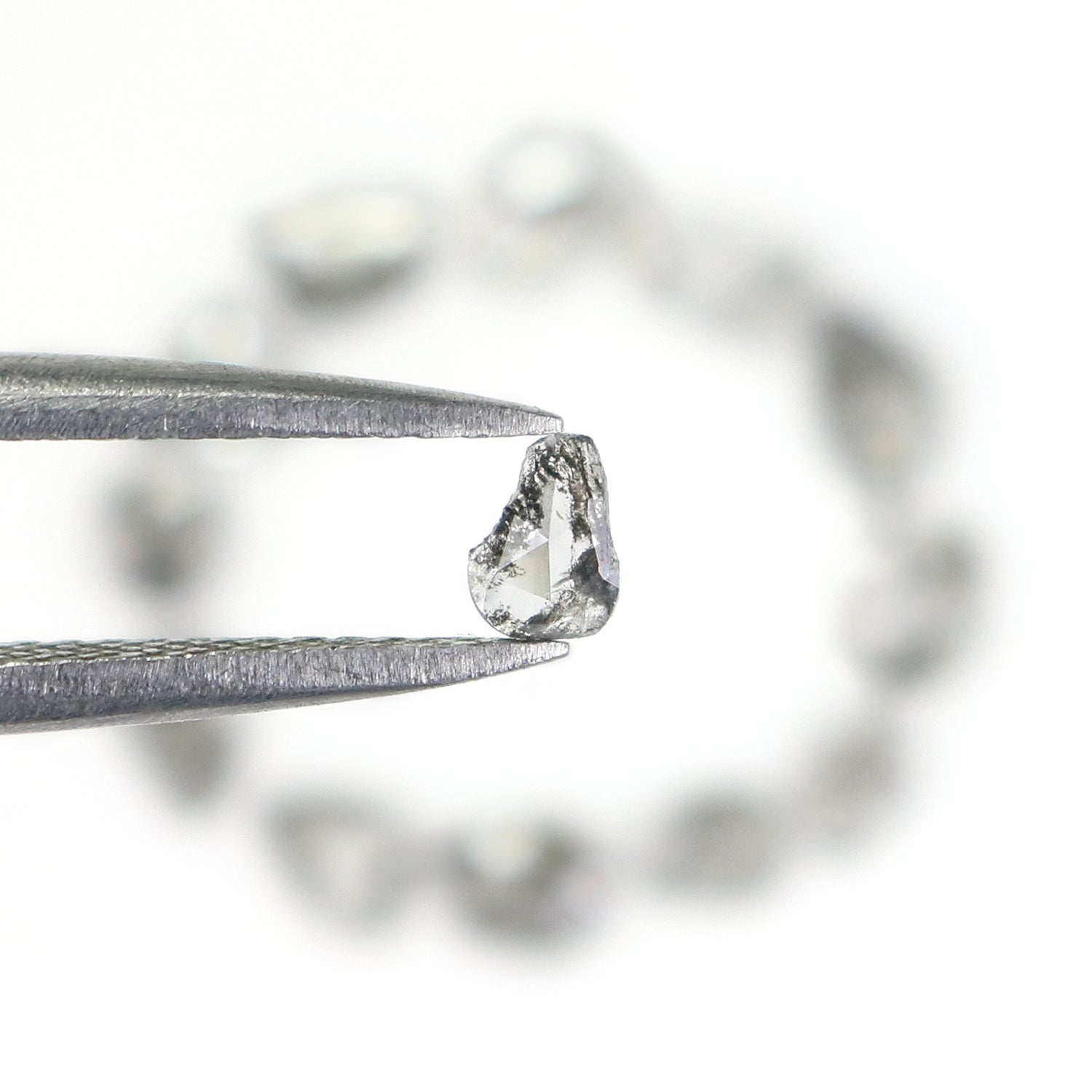 1.01 Ct Natural Loose Slice Shape Diamond Slice Salt And Pepper Diamond 3.05 MM Slice Natural Loose Diamond Slice Black Grey Diamond LQ3032