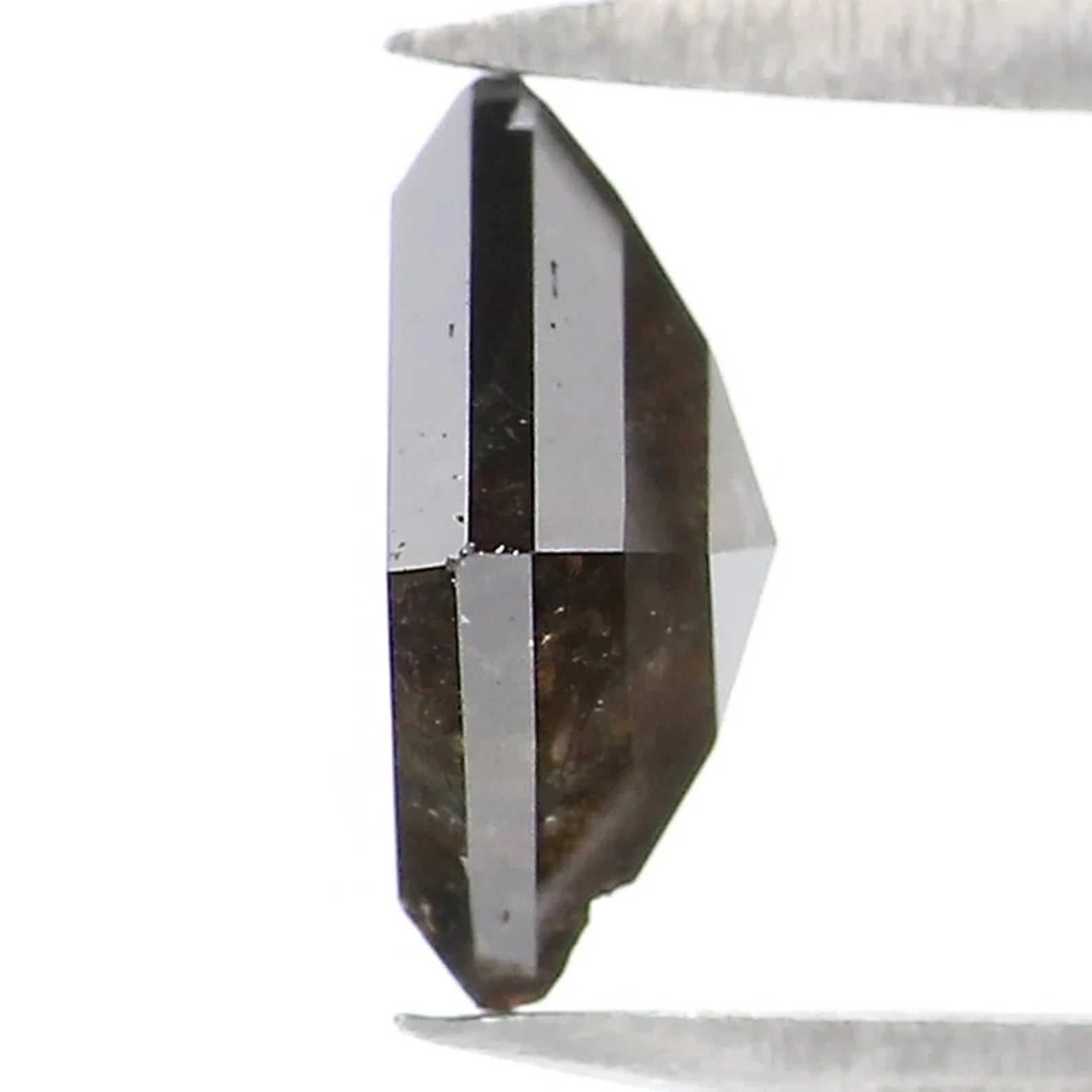 0.57 Ct Natural Loose Kite Shape Diamond Brown Black Color Kite Cut Diamond 6.80 MM Natural Brown Black Color Kite Rose Cut Diamond NQ8756