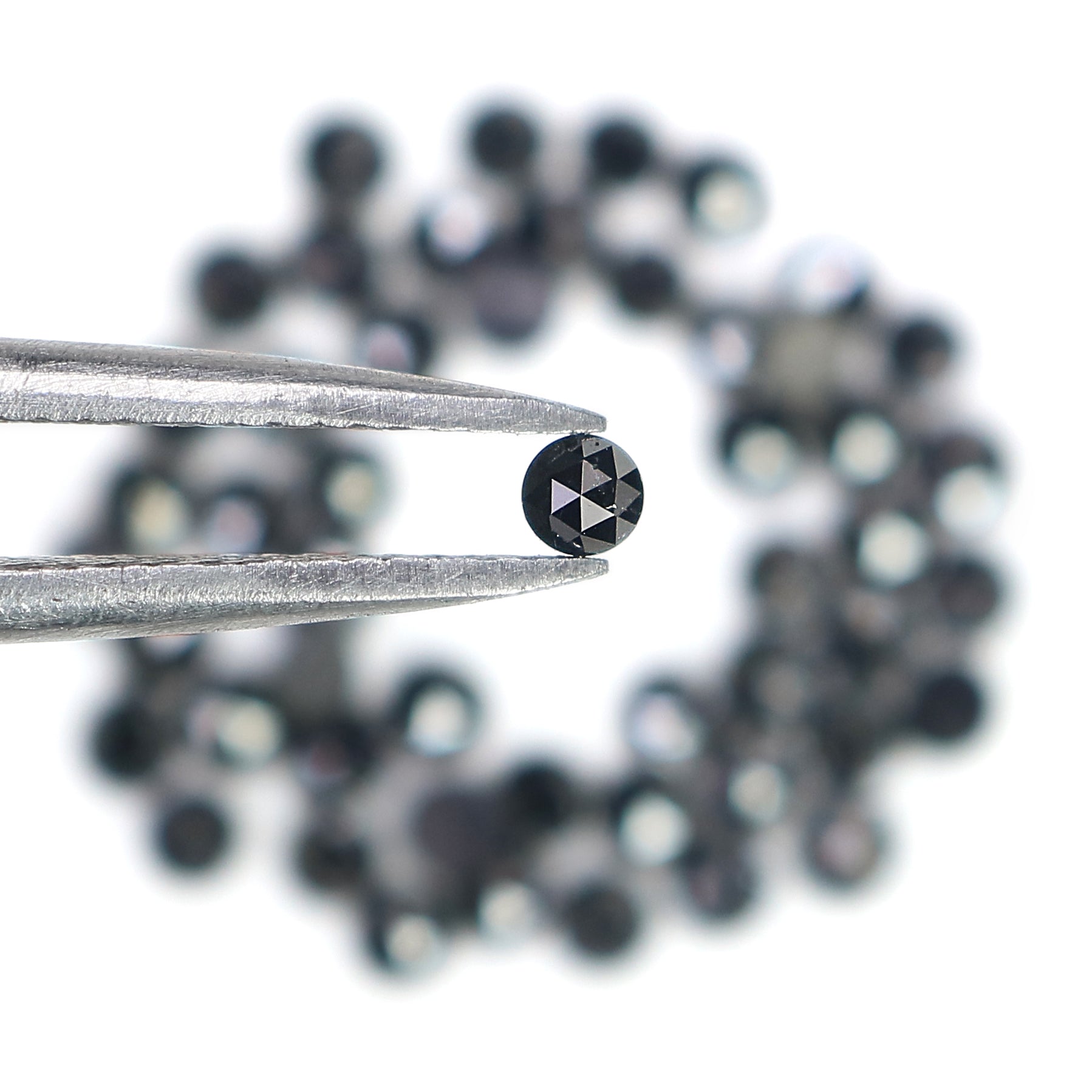 2.71 CT Natural Loose Round Rose Cut Diamond Black Color Round Shape Diamond 2.30 MM Natural Loose Black Color Round Rose Cut Diamond LQ1802