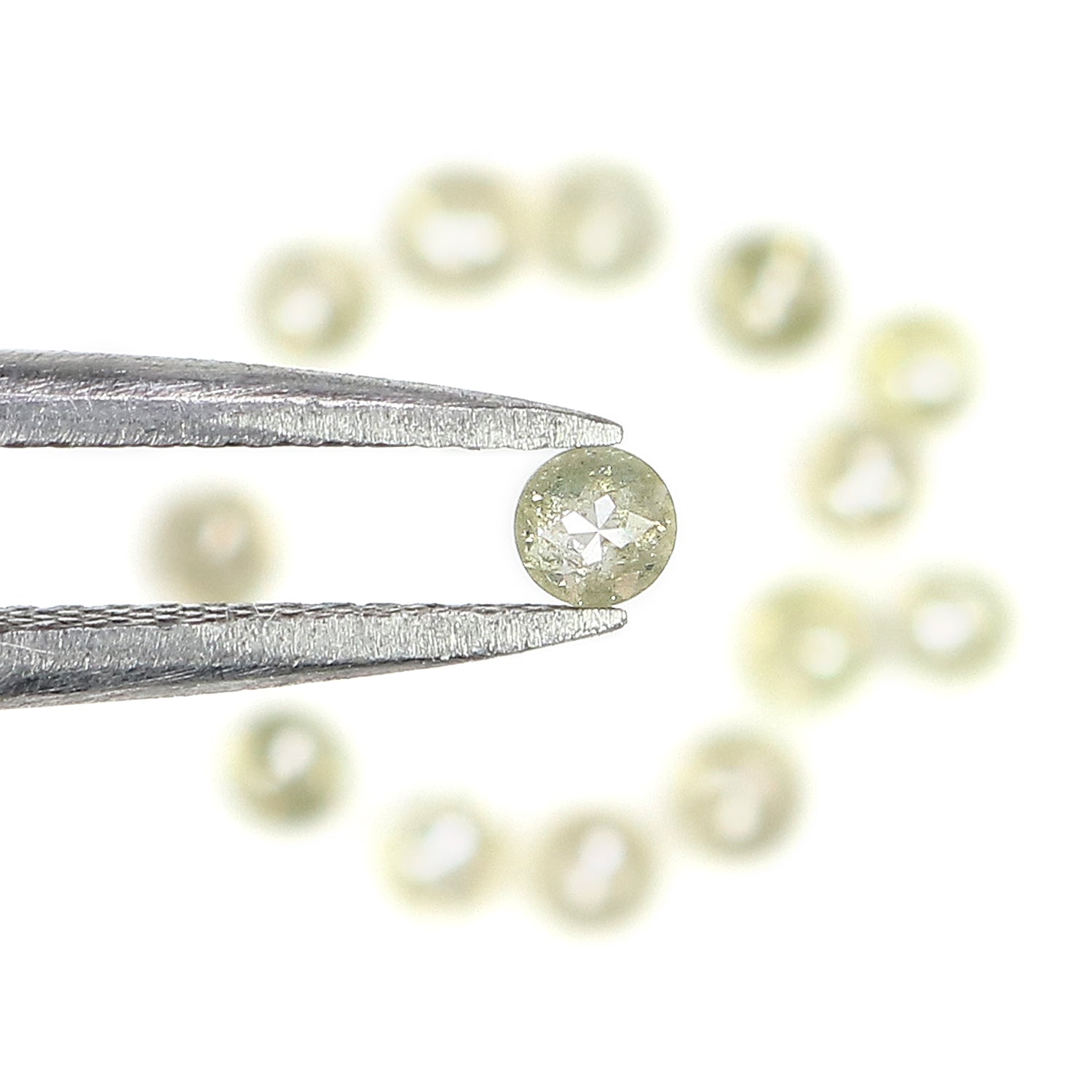 1.22 CT Natural Loose Round Rose Cut Diamond Grey Color Round Shape Diamond 2.30 MM Natural Loose Yellow Color Round Rose Cut Diamond LQ9220