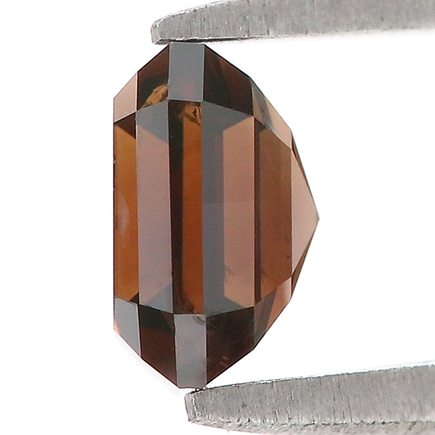 1.10 Ct IGI CERTIFIED Natural Loose Emerald Shape Diamond Deep Orange Brown Color Emerald Diamond 5.90 MM Natural Emerald Cut Diamond QL7721