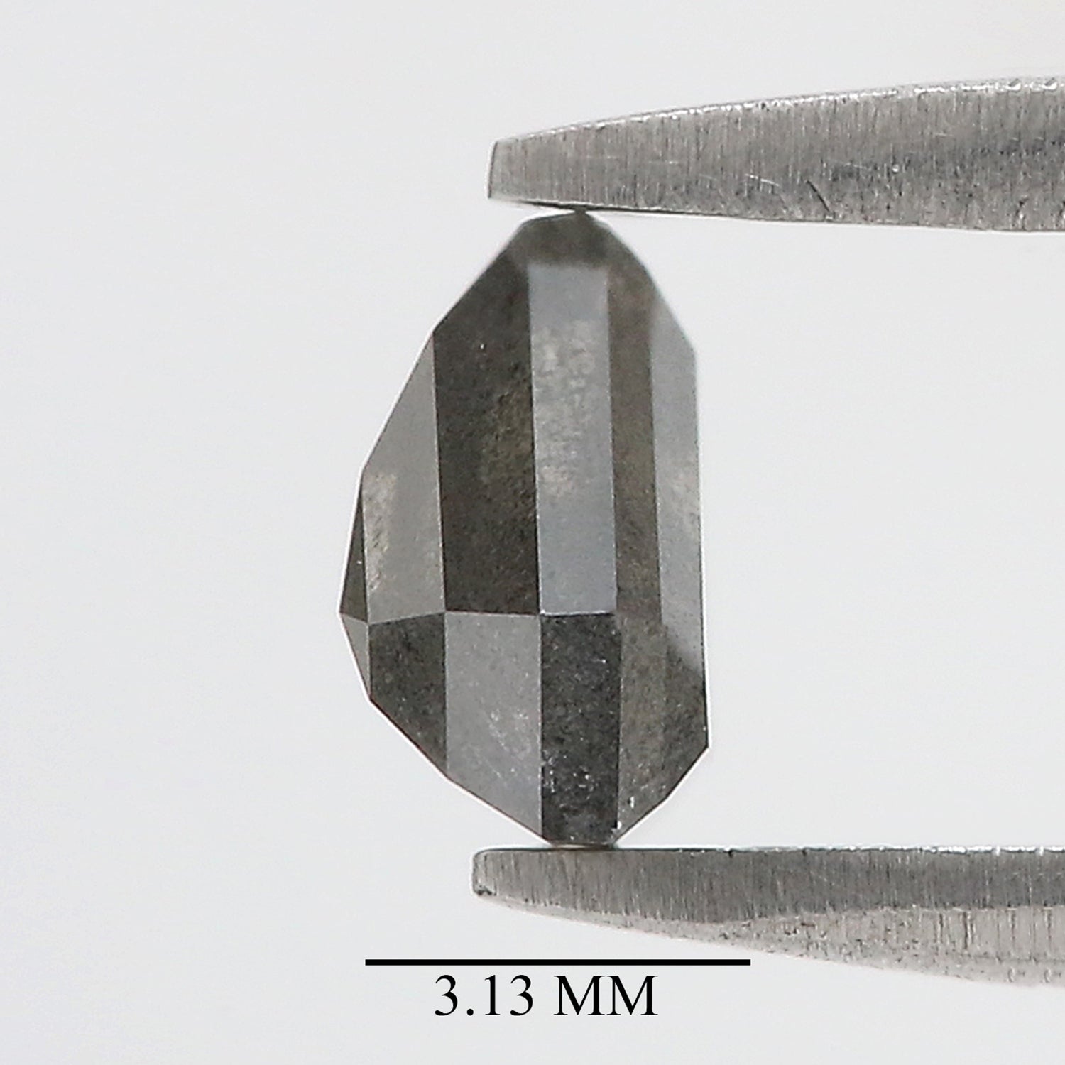 0.87 CT Natural Loose Shield Diamond Black Grey Color Diamond 5.40 MM Natural Loose Diamond Salt And Pepper Shield Rose Cut Diamond QL1942