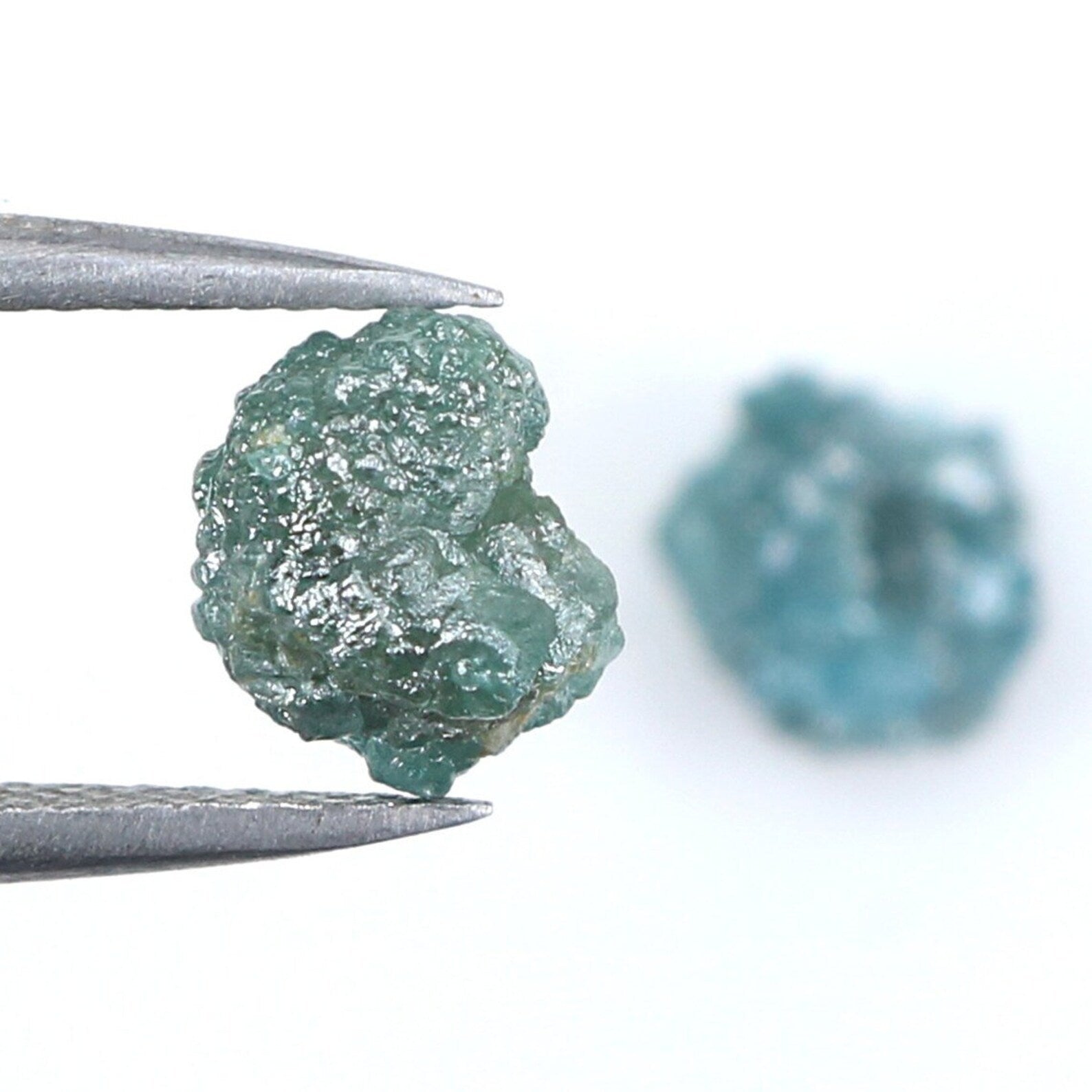 3.45 CT Natural Loose Rough Shape Diamond Blue Color Rough Cut Diamond 7.30 MM Natural Loose Diamond Blue Rough Irregular Cut Diamond NQ674