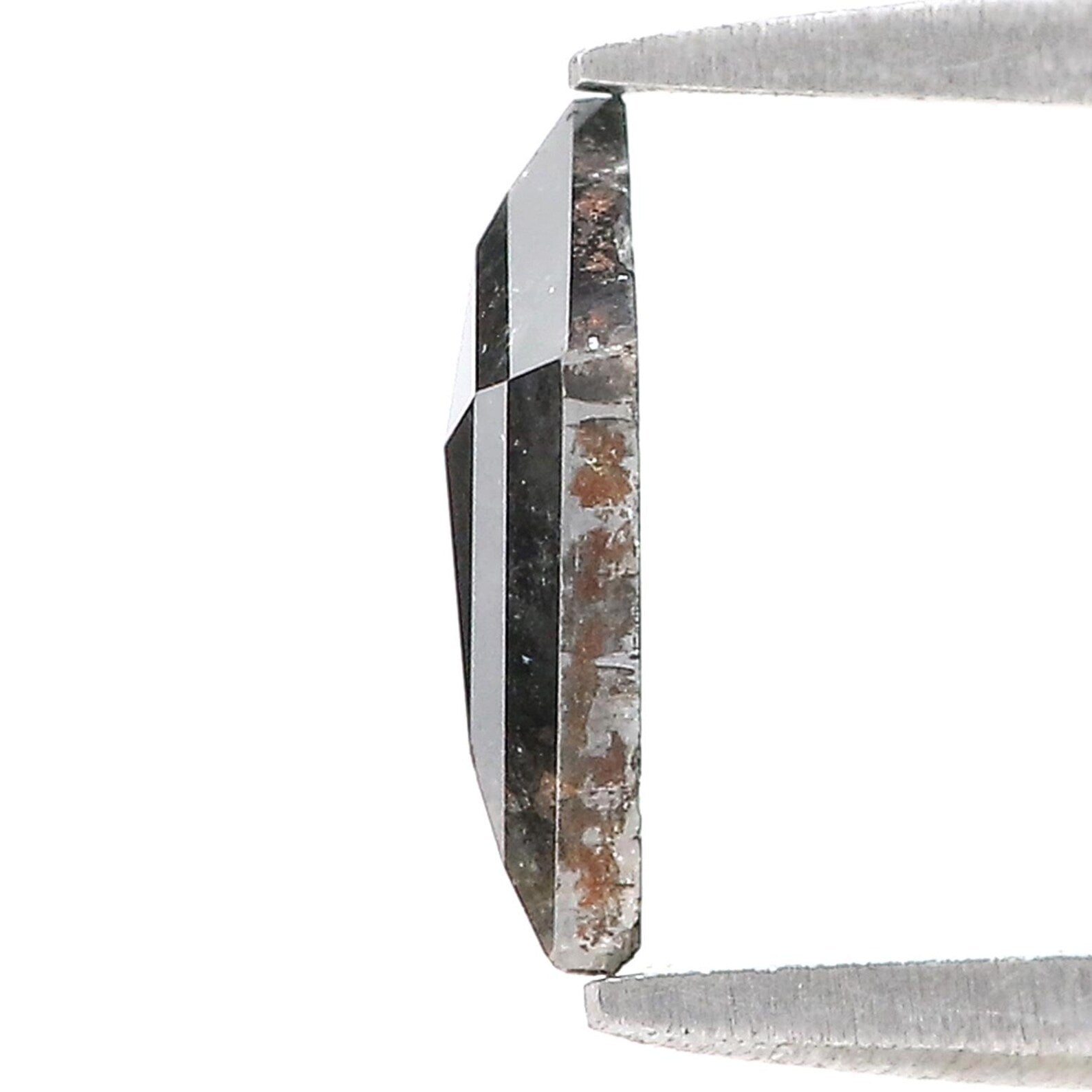 0.81 CT Natural Loose Kite Shape Diamond Salt And Pepper Kite Diamond 9.20 MM Natural Black Gray Color Diamond Kite Rose Cut Diamond N2593