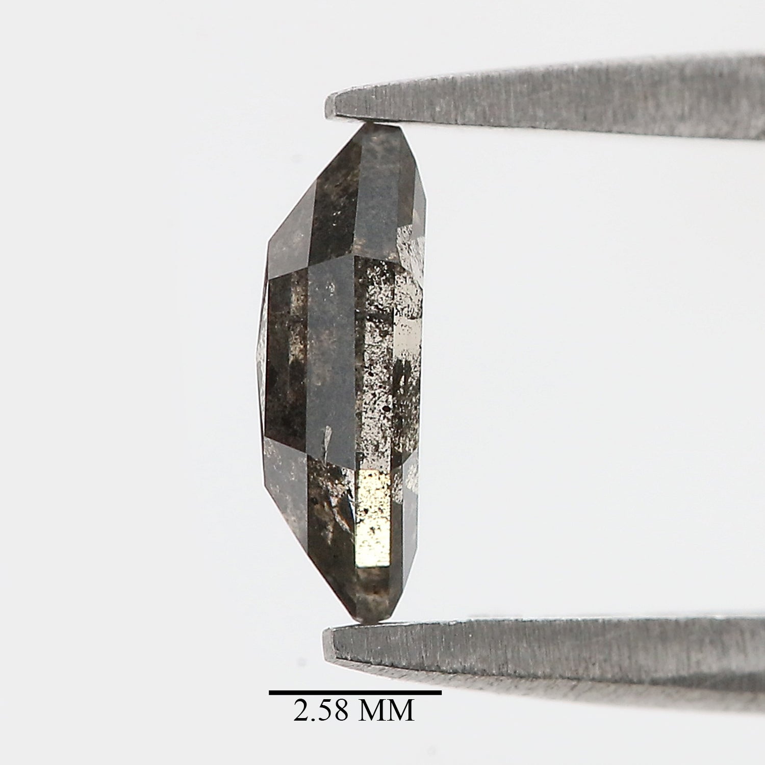 0.61 CT Natural Loose Hexagon Cut Diamond Salt And Pepper Hexagon Diamond 7.65 MM Natural Loose Black Grey Color Hexagon Cut Diamond QL9458
