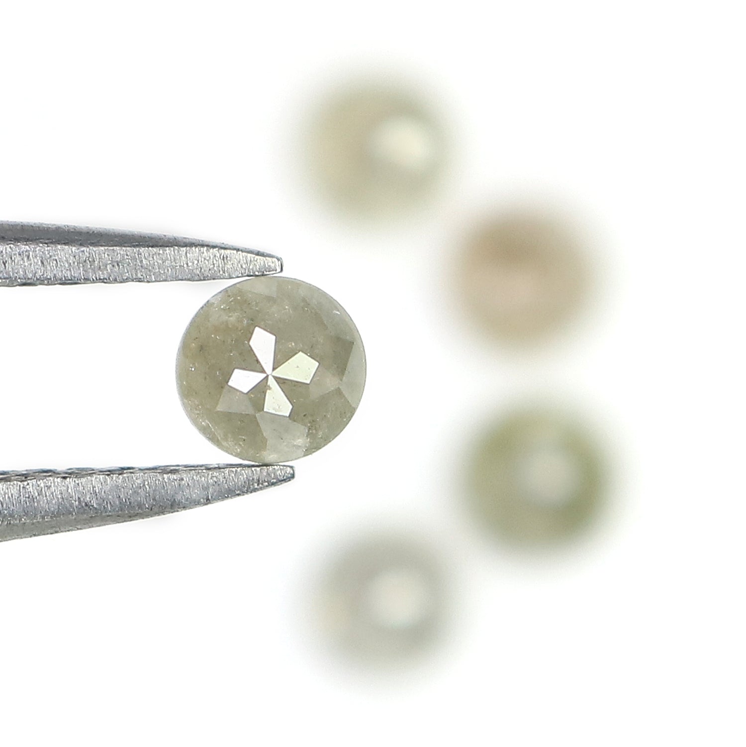 1.06 CT Natural Loose Round Rose Cut Diamond Grey Color Round Shape Diamond 3.50 MM Natural Loose Grey Color Round Rose Cut Diamond LQ6054