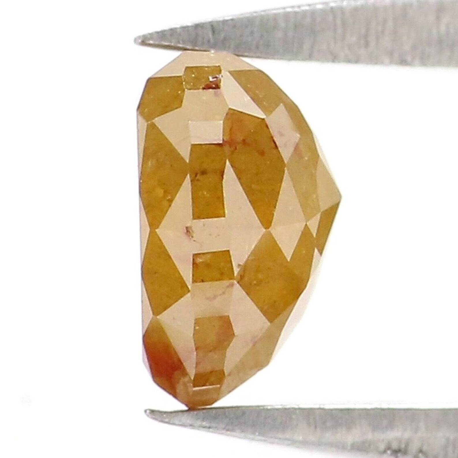 0.77 CT Natural Loose Heart Shape Diamond Yellow Color Heart Cut Diamond 5.65 MM Natural Loose Yellow Color Heart Rose Cut Diamond NQ2387