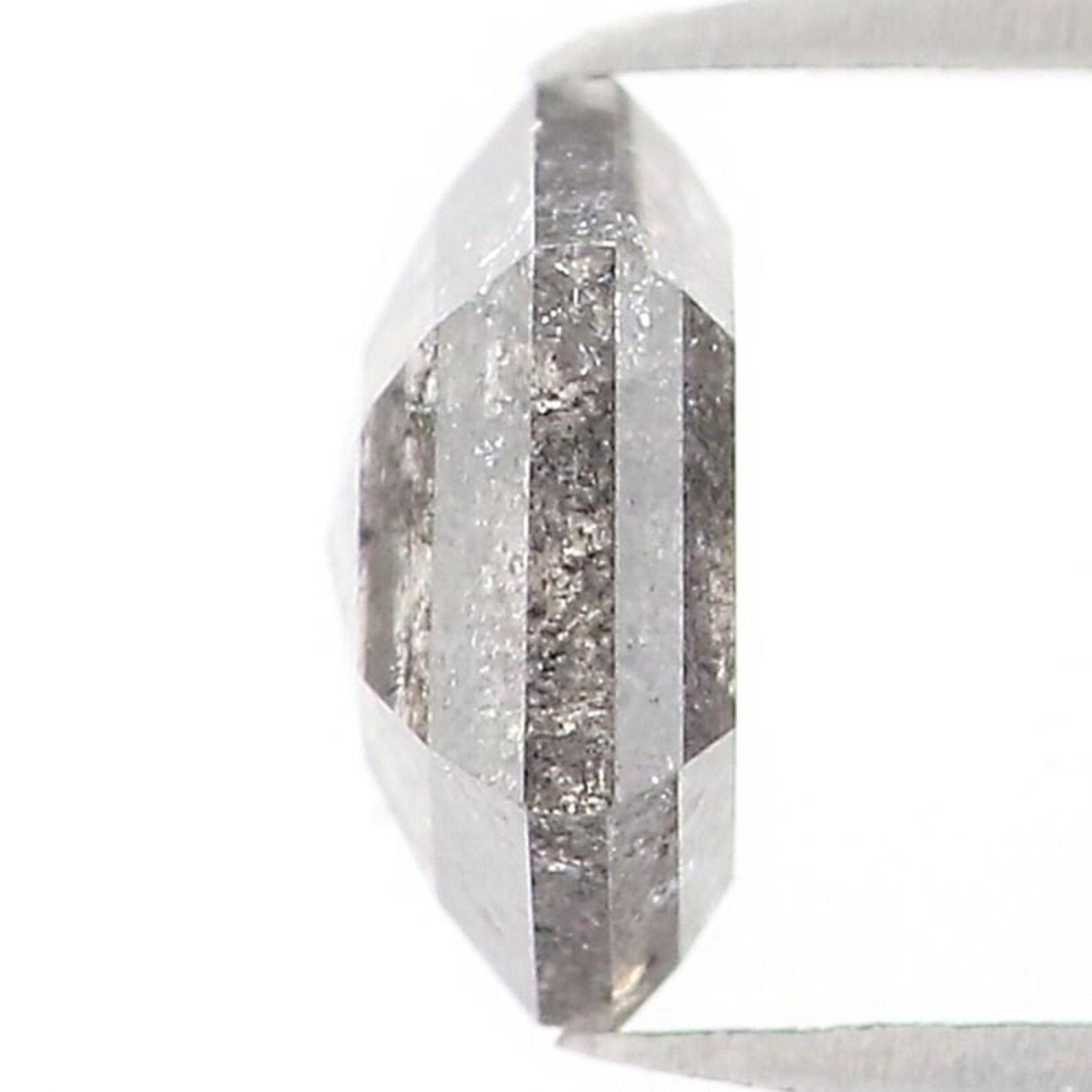 0.43 CT Natural Loose Hexagon Shape Diamond Salt And Pepper Hexagon Diamond 5.10 MM Natural Black Grey Color Hexagon Rose Cut Diamond NQ1511