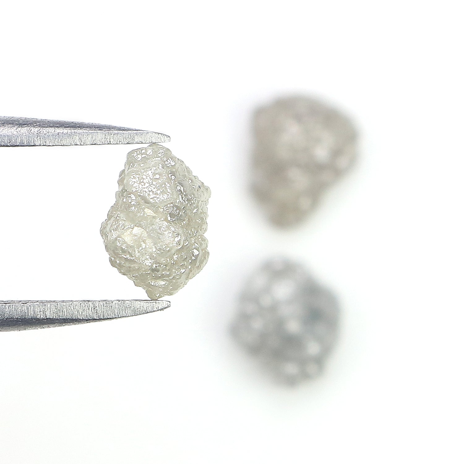 4.01 CT Natural Loose Rough Shape Diamond Grey Color Rough Uncut Diamond 7.60 MM Natural Grey Diamond Rough Irregular Cut Diamond LQ3362