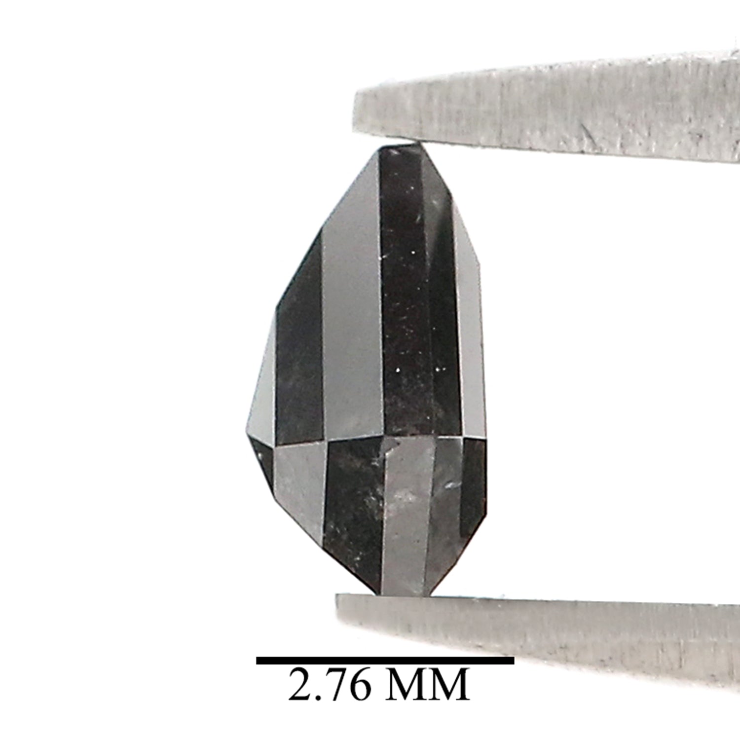 Natural Shield Black Diamond 0.72 CT Loose Rose Cut Black Stone 5.20 MM Rustic Diamond Shield Diamond For Custom Engagement Ring L3650