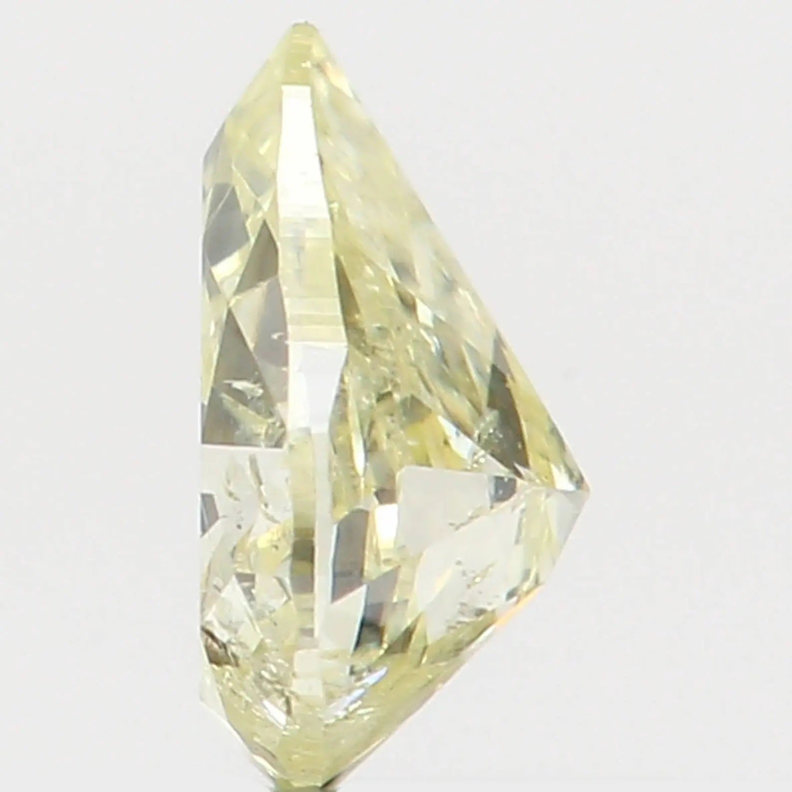 0.15 Ct Natural Loose Diamond Pear Yellow Color I2 Clarity 4.00 MM N7418