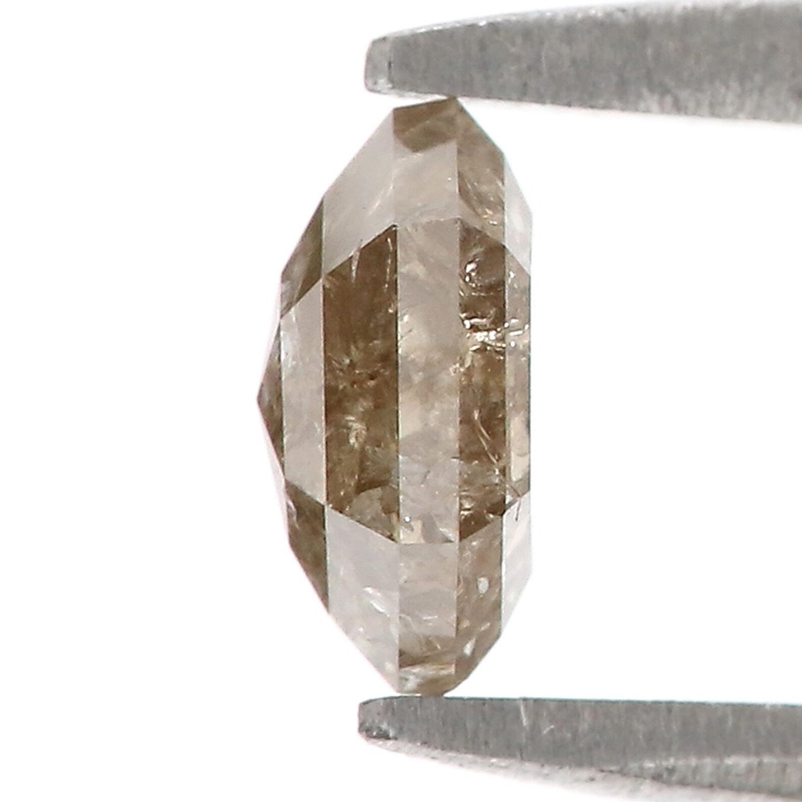 0.57 CT Natural Loose Hexagon Shape Diamond Salt And Pepper Hexagon Diamond 5.75 MM Natural Black Grey Color Hexagon Rose Cut Diamond QN534