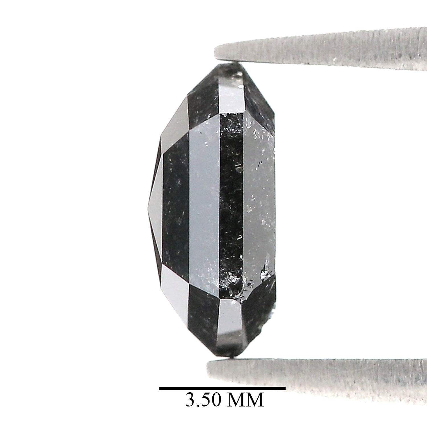 1.55 CT Natural Loose Hexagon Shape Diamond Salt And Pepper Hexagon Diamond 8.00 MM Black Grey Color Hexagon Shape Rose Cut Diamond QL734
