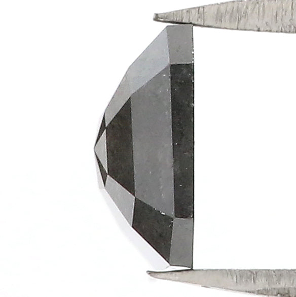 1.33 CT Natural Loose Asscher Shape Diamond Salt And Pepper Asscher Shape Diamond 6.90 MM Black Grey Color Asscher Rose Cut Diamond QL3029
