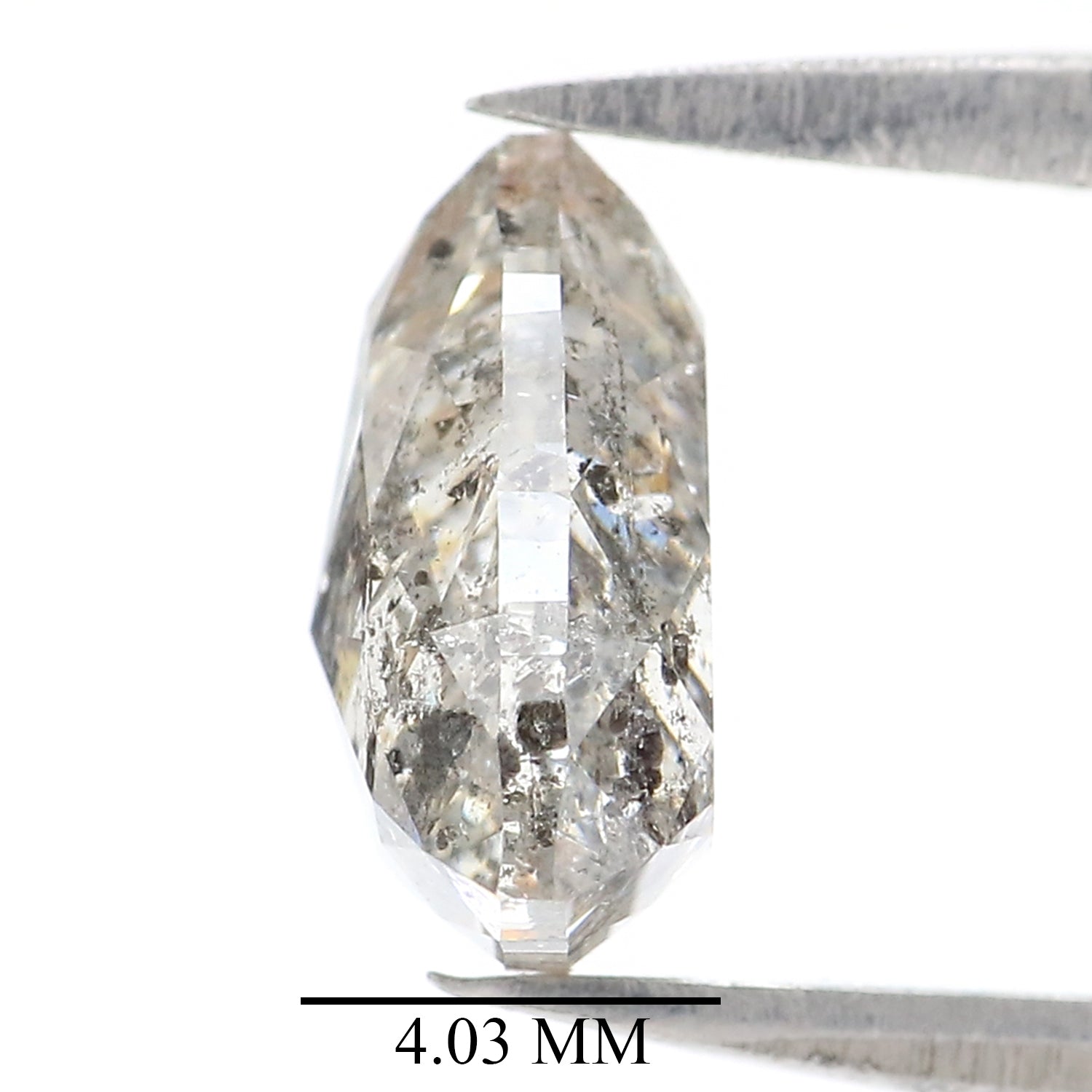 Natural Triangle White -G Diamond 2.09 CT Loose Rose Cut White G Color Stone 8.50 MM Rustic Diamond For Custom Engagement Ring QL2592