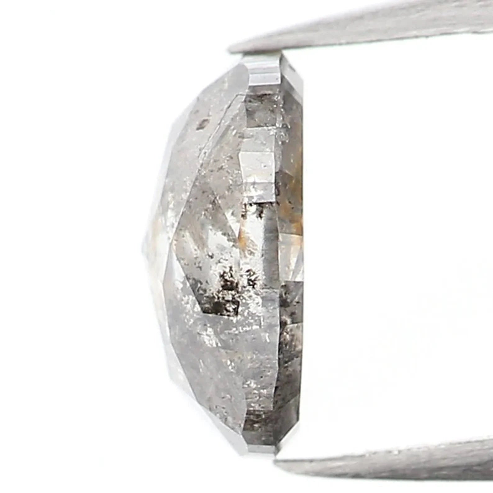 0.44 CT Natural Loose Oval Shape Diamond Salt And Pepper Oval Cut Diamond 5.30 MM Natural Loose Diamond Oval Shape Rose Cut Diamond NQ1444