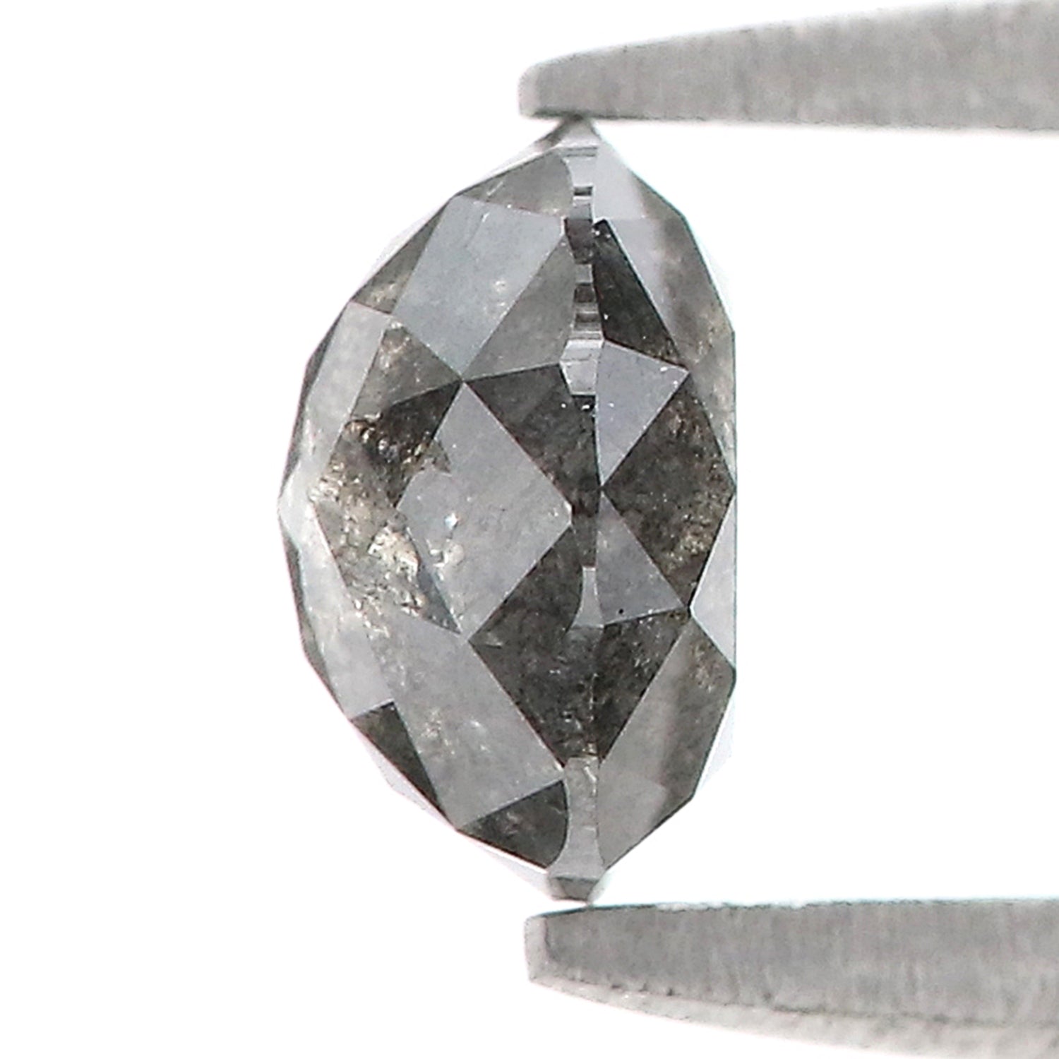 0.89 CT Natural Loose Round Rose Cut Diamond Salt And Pepper Round Diamond 5.60 MM Natural Loose Black Grey Round Rose Cut Diamond LQ1893