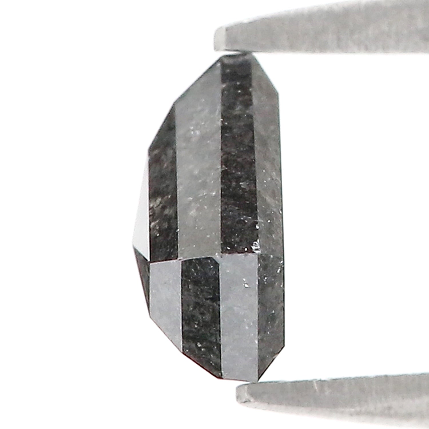 1.31 Ct Natural Loose Shield Shape Diamond Salt And Pepper Shield Cut Diamond 6.50 MM Black Gray Color Shield Shape Rose Cut Diamond QL254