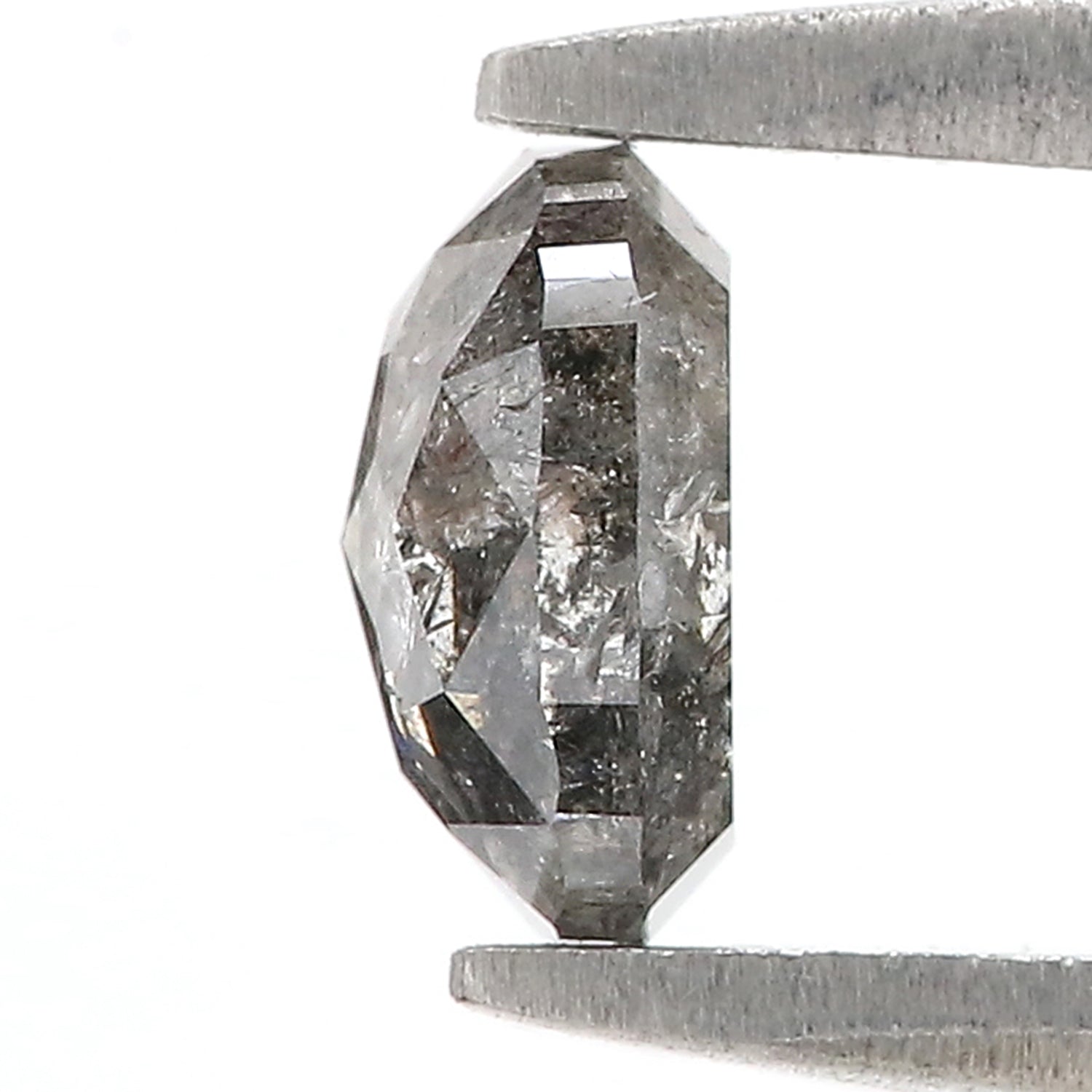0.78 CT Natural Loose Cushion Shape Diamond Salt And Pepper Cushion Cut Diamond 5.70 MM Natural Black Grey Cushion Rose Cut Diamond L3601