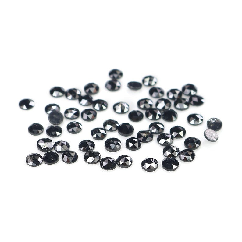 2.91 CT Natural Loose Round Shape Diamond Black Color Round Diamond 2.30 MM Natural Loose Diamond Black Color Round Rose Cut Diamond NQ1781