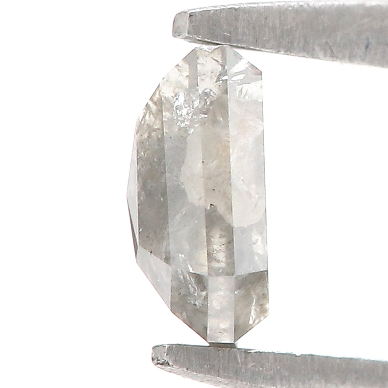 0.65 CT Natural Loose Coffin Shape Diamond Salt And Pepper Coffin Shape Diamond 5.40 MM Black Grey Color Coffin Rose Cut Diamond QL5831