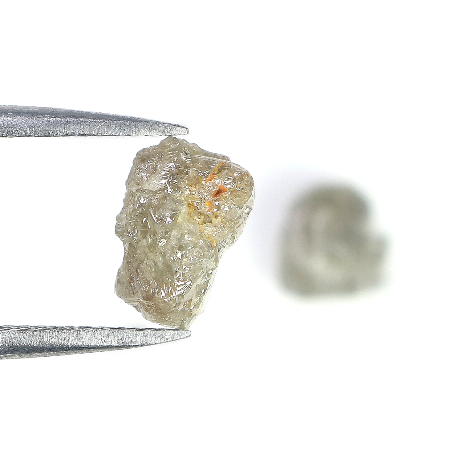 3.86 CT Natural Loose Rough Shape Diamond Brown Color Rough Uncut Diamond 8.65 MM Natural Grey Color Rough Irregular Cut Diamond LQ3366