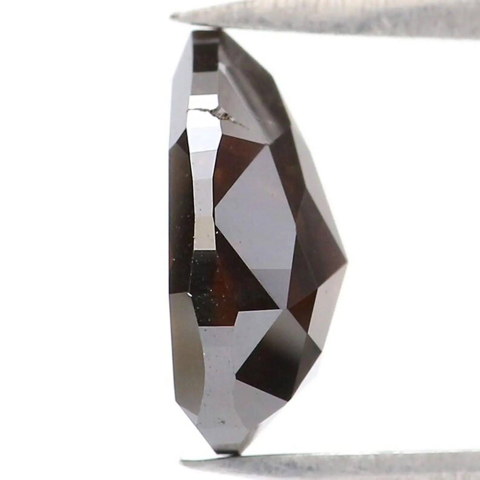 1.38 CT Natural Loose Pear Shape Diamond Brown Color Pear Cut Diamond 8.55 MM Natural Loose Diamond Brown Color Pear Rose Cut Diamond NQ9189