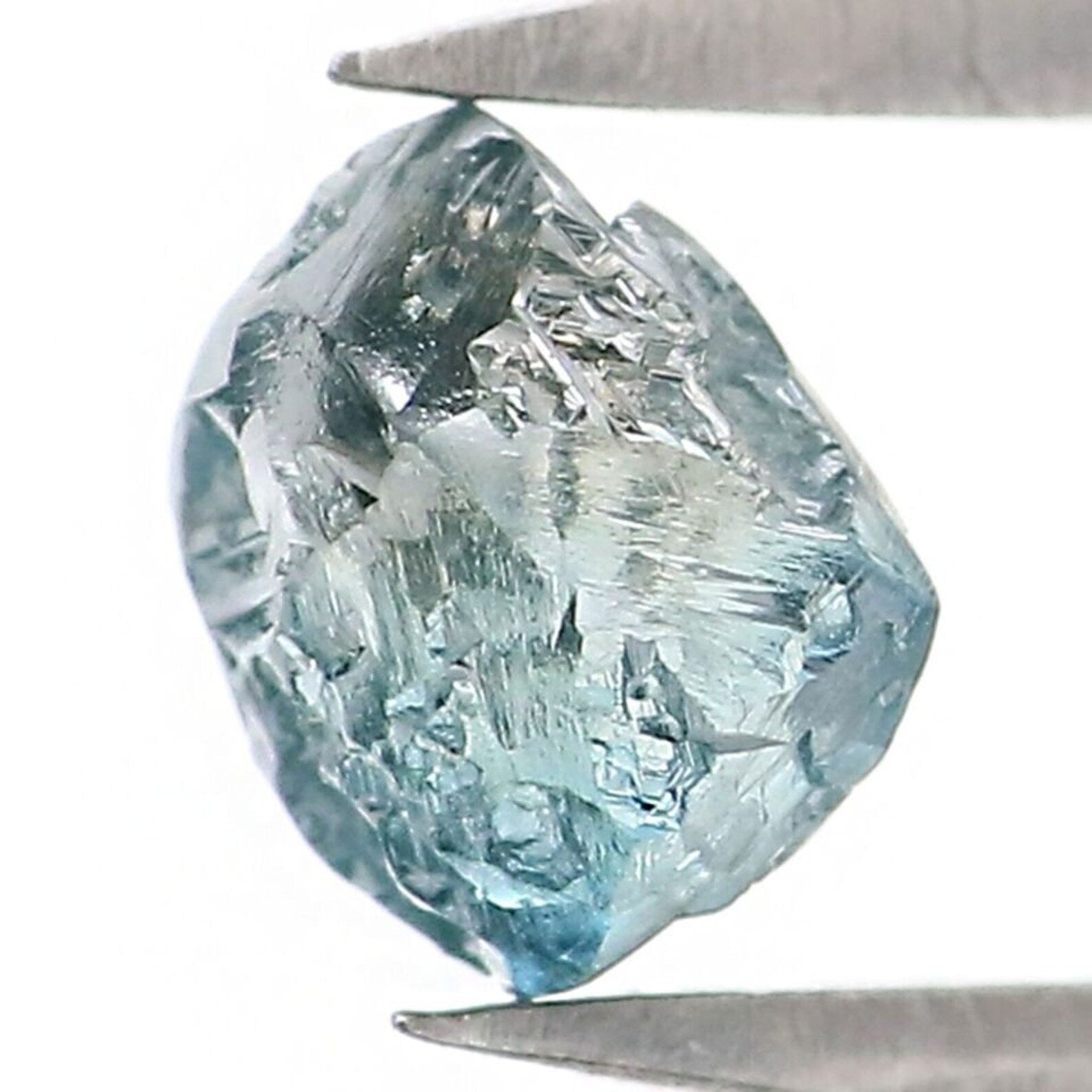0.79 CT Natural Loose Rough Shape Diamond Blue Color Rough Cut Diamond 5.40 MM Natural Loose Diamond Blue Rough Irregular Cut Diamond NQ2039