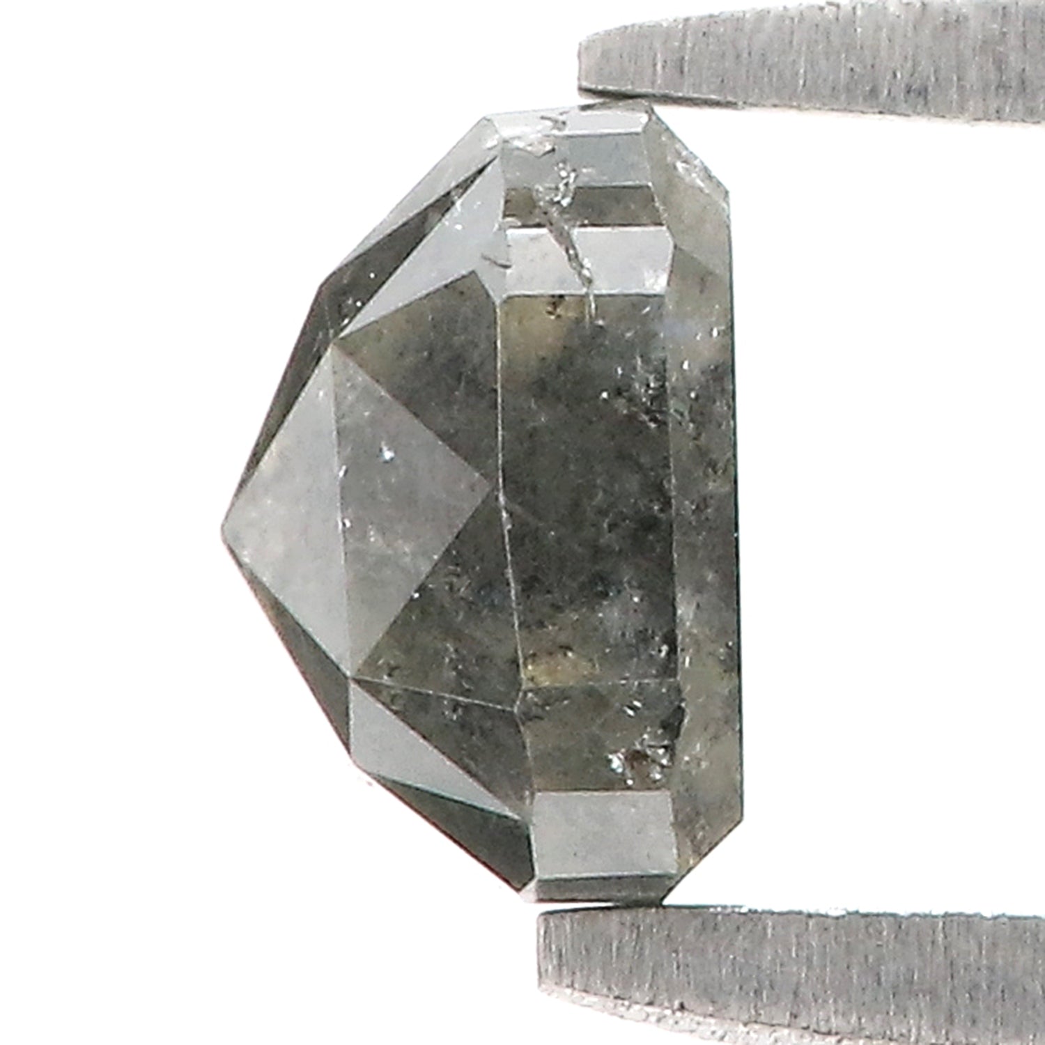 0.89 CT Natural Loose Cushion Shape Diamond Salt And Pepper Cushion Cut Diamond 5.20 MM Natural Black Grey Cushion Rose Cut Diamond LQ1341