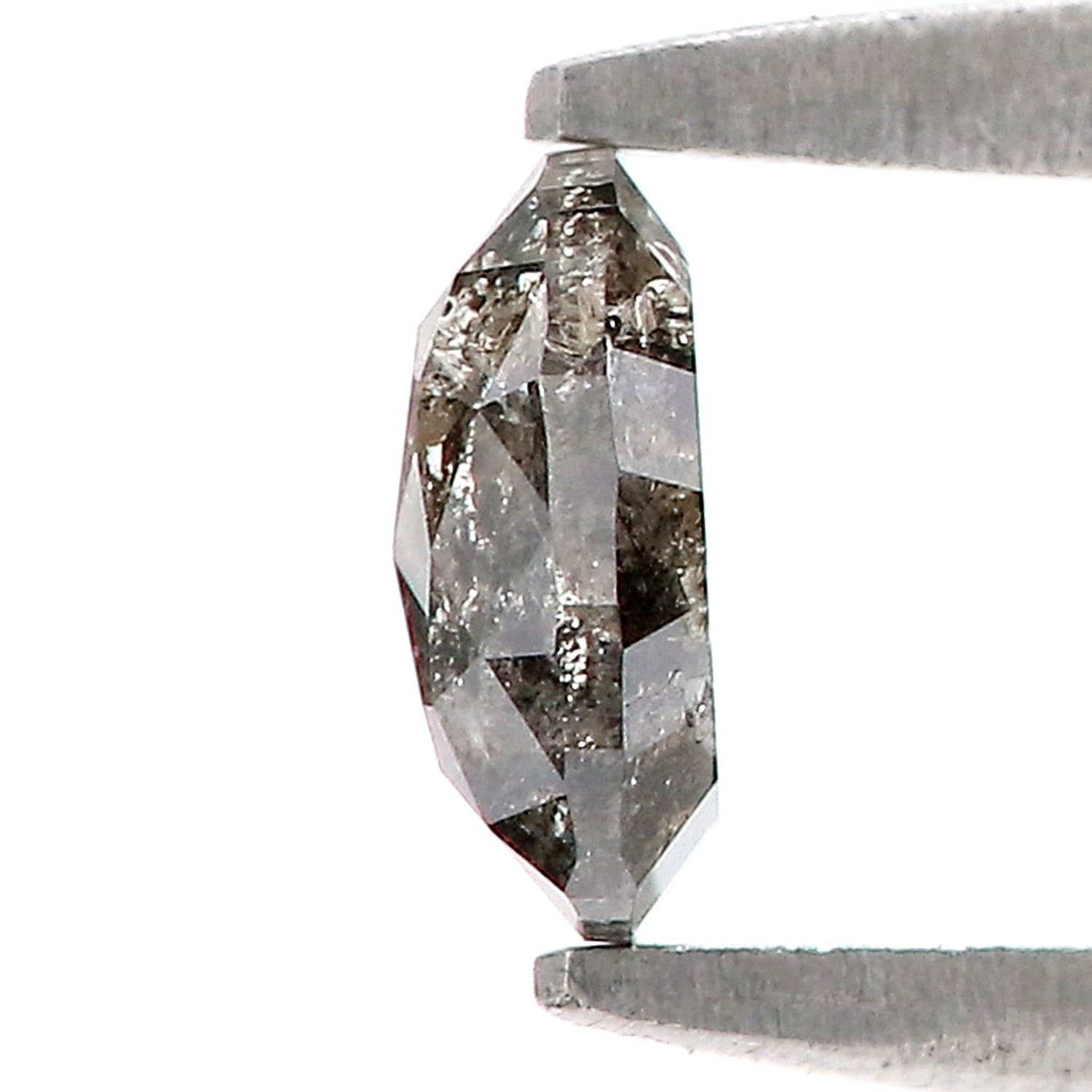 0.34 CT Natural Loose Oval Shape Diamond Salt And Pepper Oval Cut Diamond 5.10 MM Natural Loose Black Grey Color Oval Rose Cut Diamond LQ380