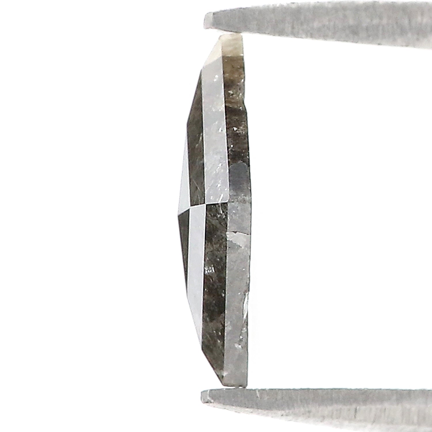 0.95 CT Natural Loose Kite Shape Diamond Salt And Pepper Kite Cut Diamond 9.80 MM Natural Loose Black Grey Color Kite Rose Cut Diamond L3437